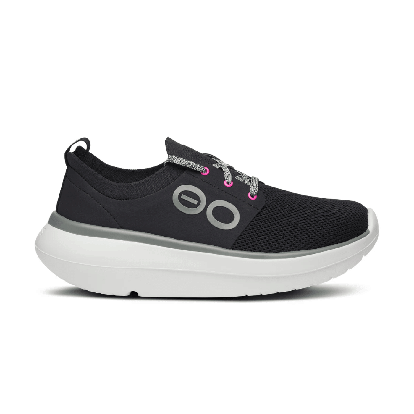 Oofos Stride Women's Lace - Up Shoe White & Black