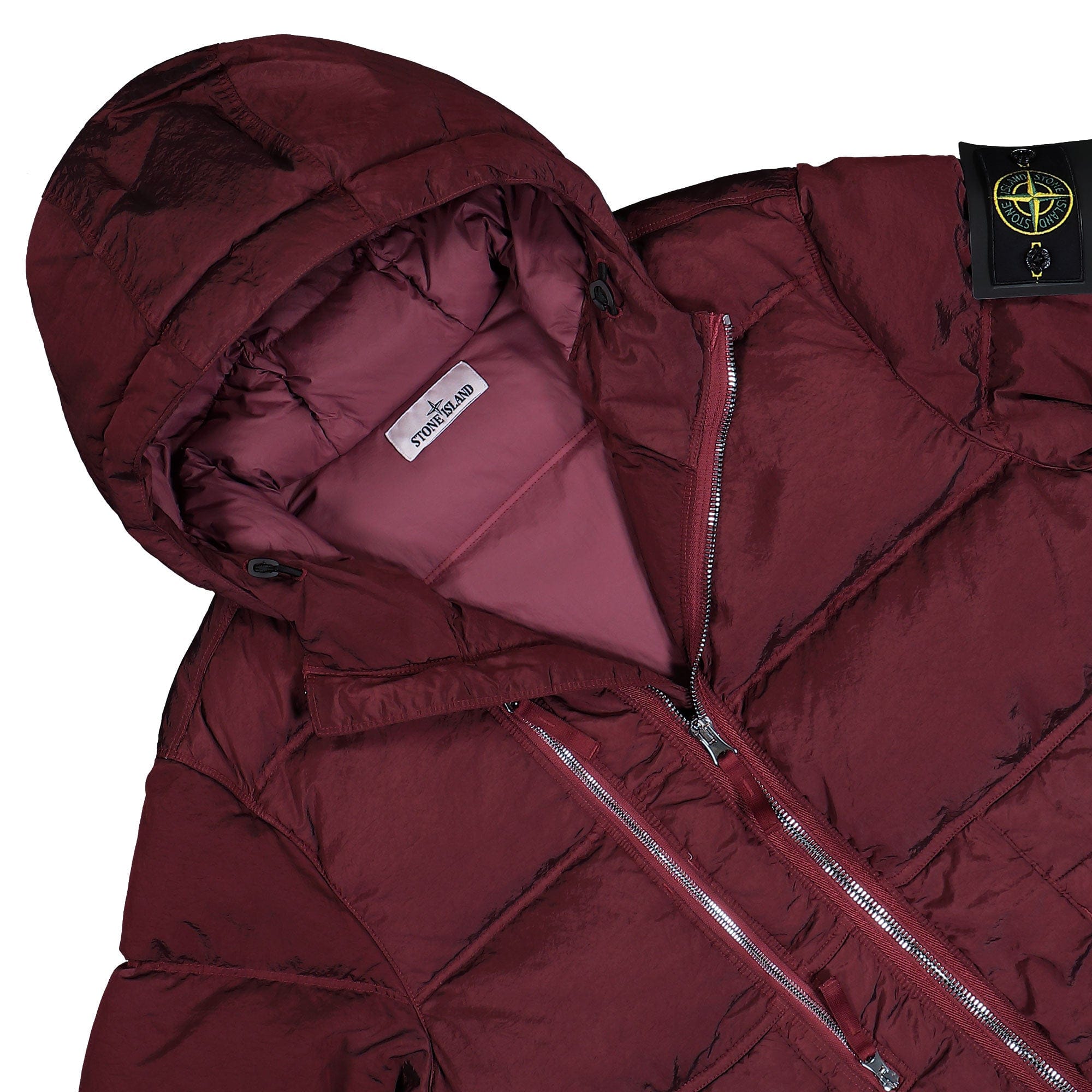 Stone Island Down Jacket With Anti - Drop And Nylon Metal