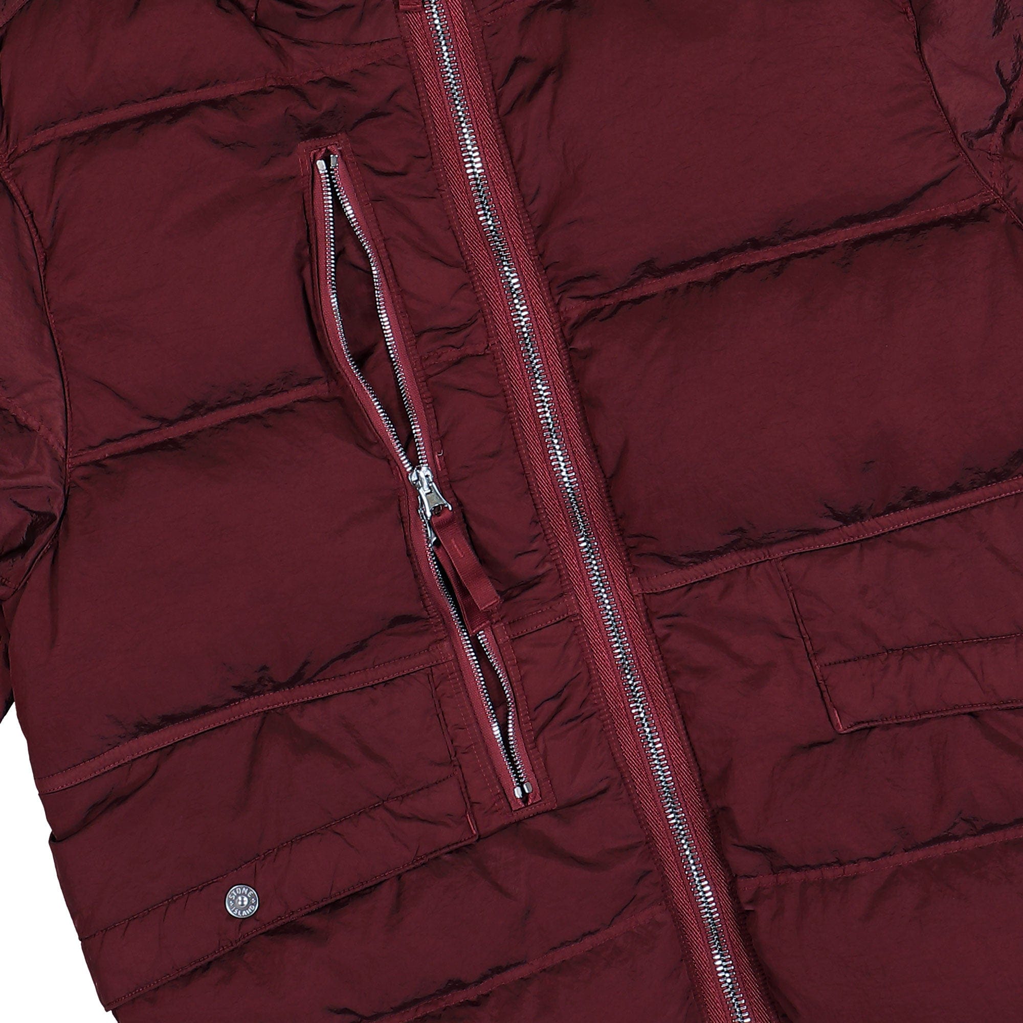 Stone Island Down Jacket With Anti - Drop And Nylon Metal