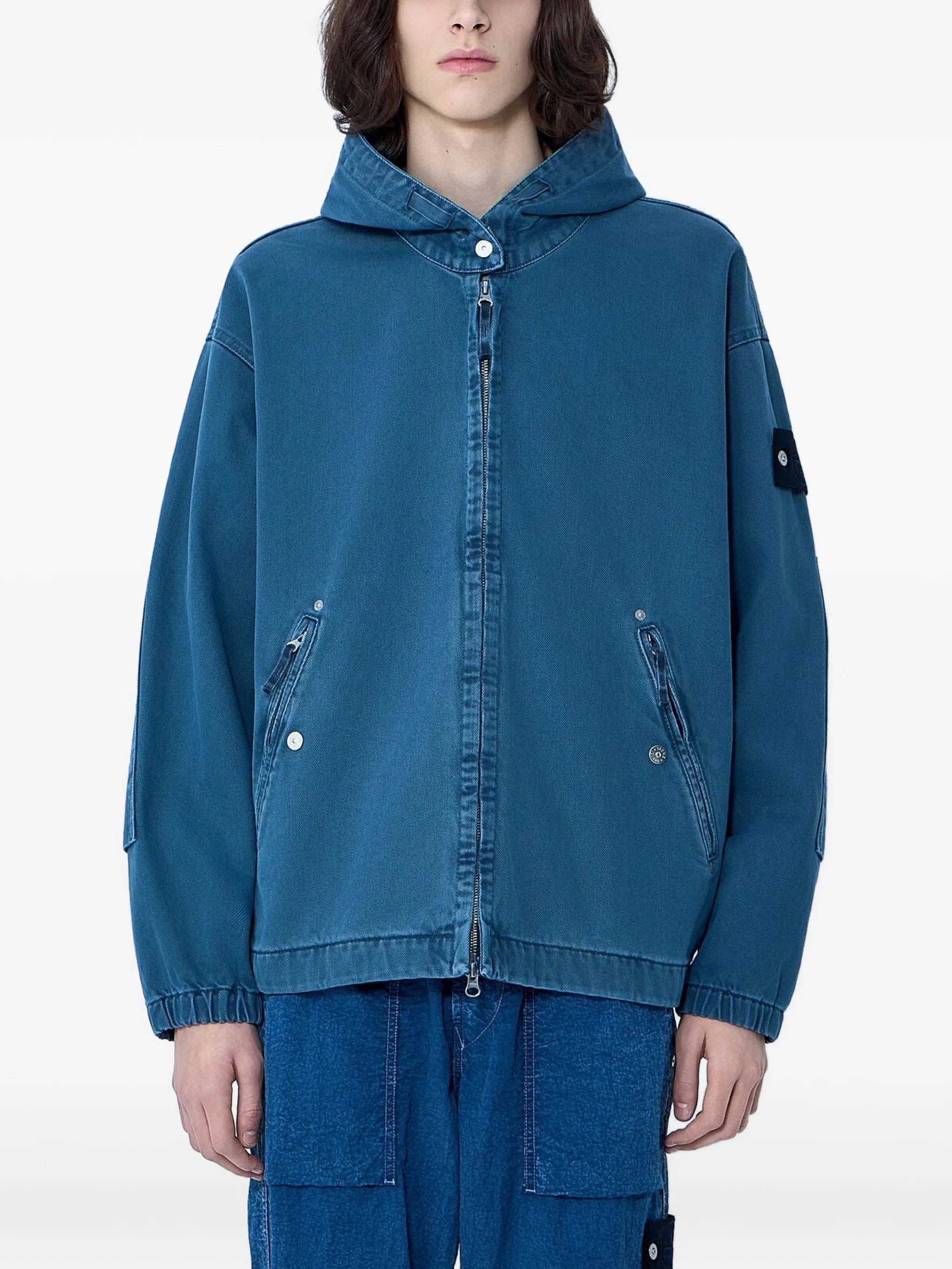 Stone Island hooded zip - up jacket