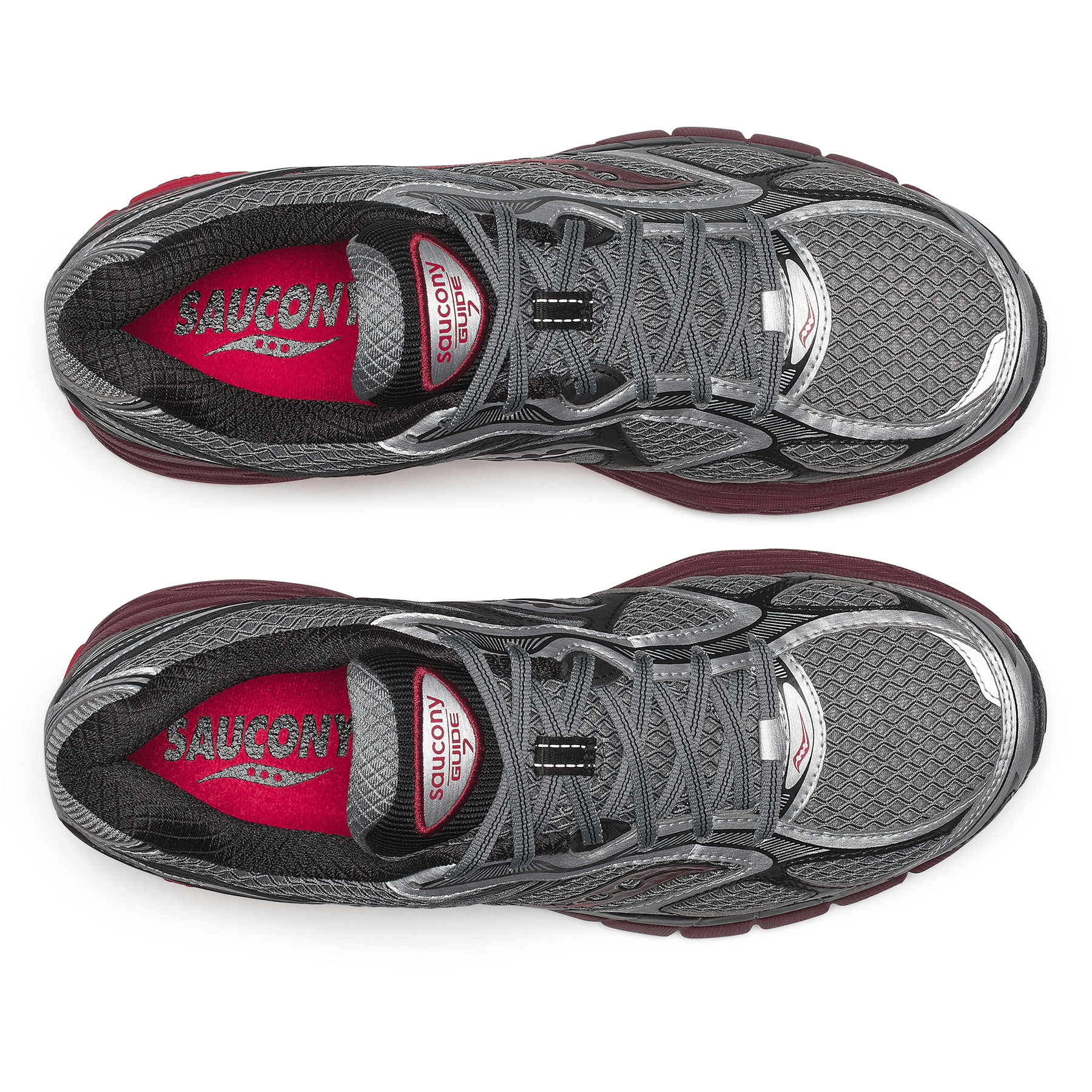 Saucony Progrid Guide 7 Silver Maroon