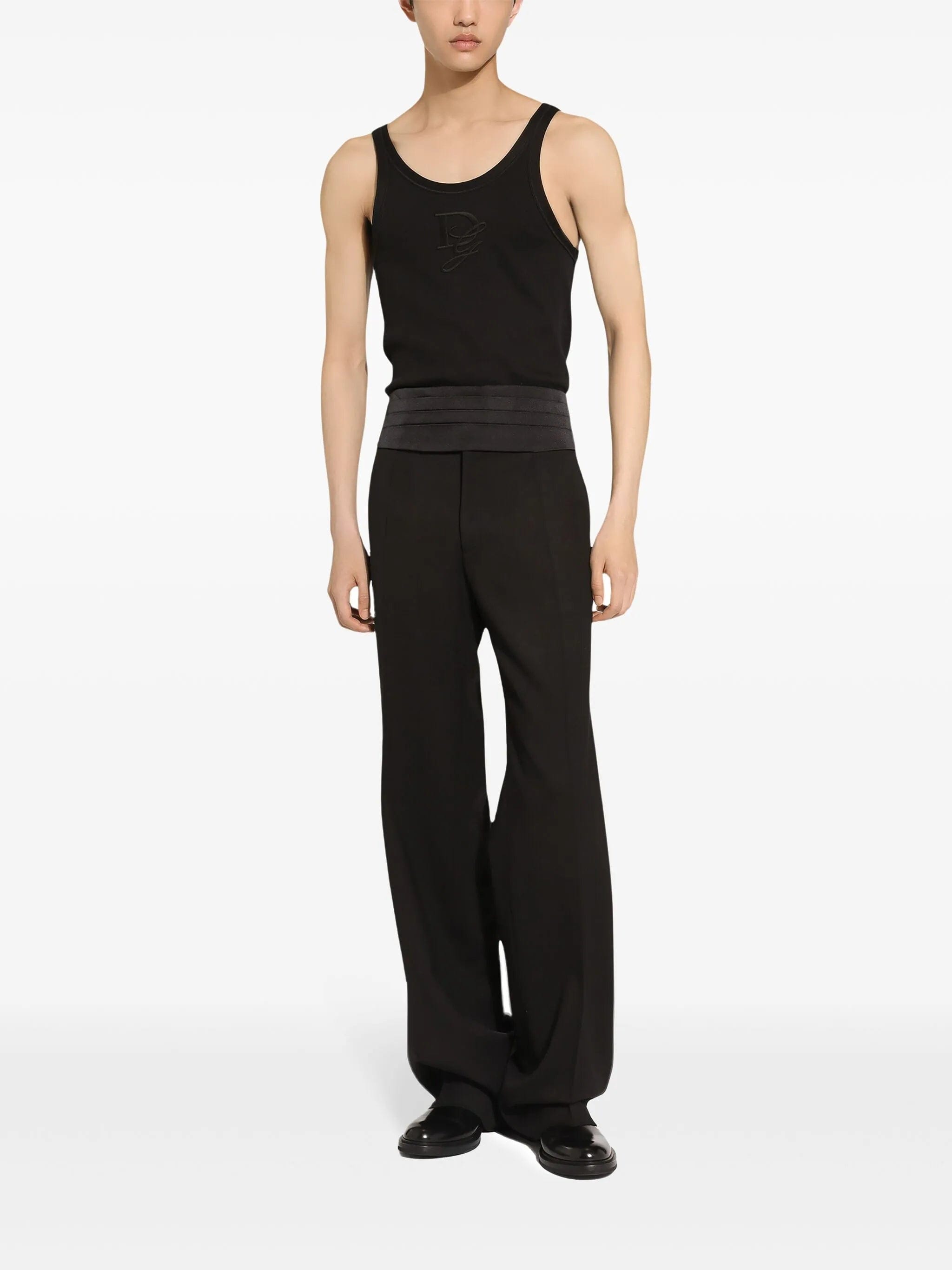 Dolce & Gabbana round neck sleeveless tank top
