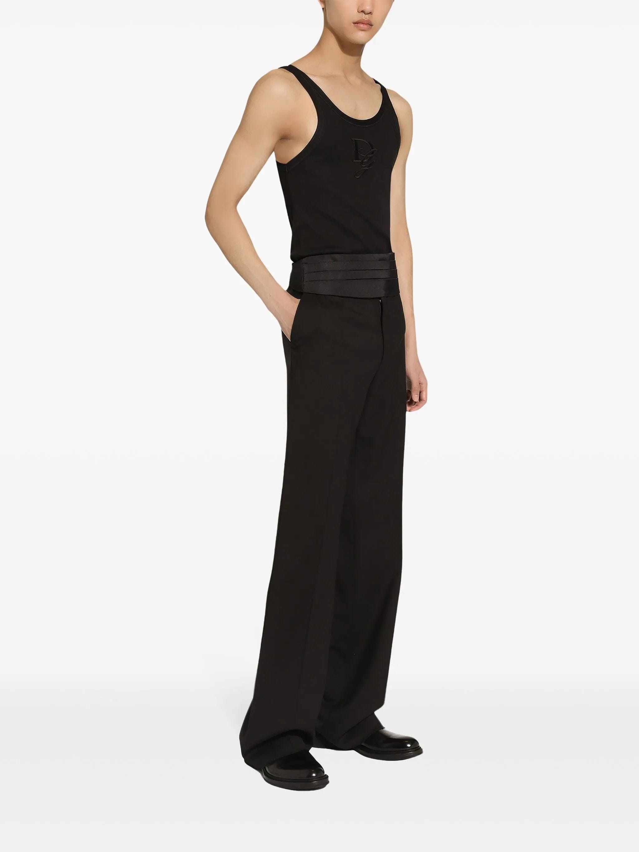 Dolce & Gabbana round neck sleeveless tank top