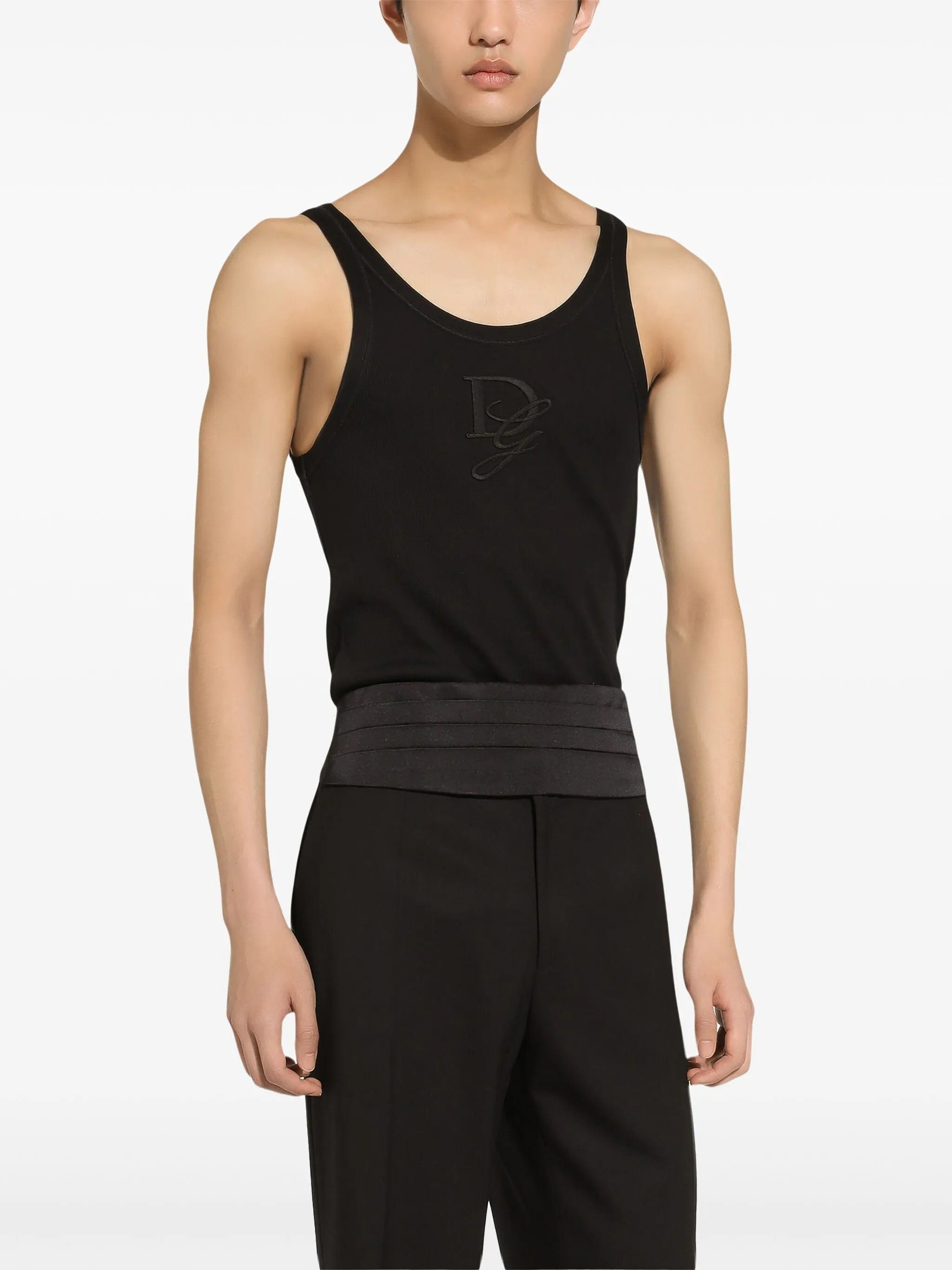 Dolce & Gabbana round neck sleeveless tank top