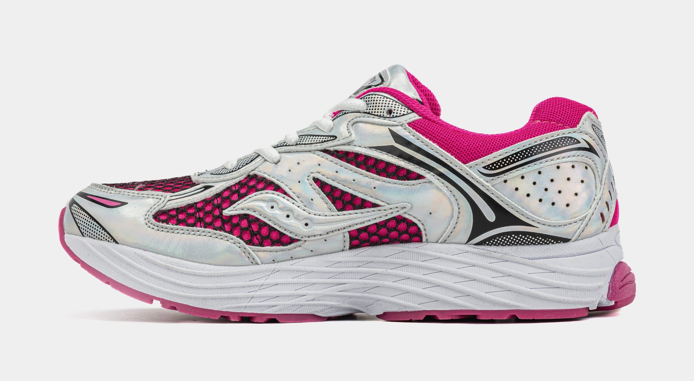 Saucony Omni 9 Grade School Lifestyle Shoes (Pink/Silver)