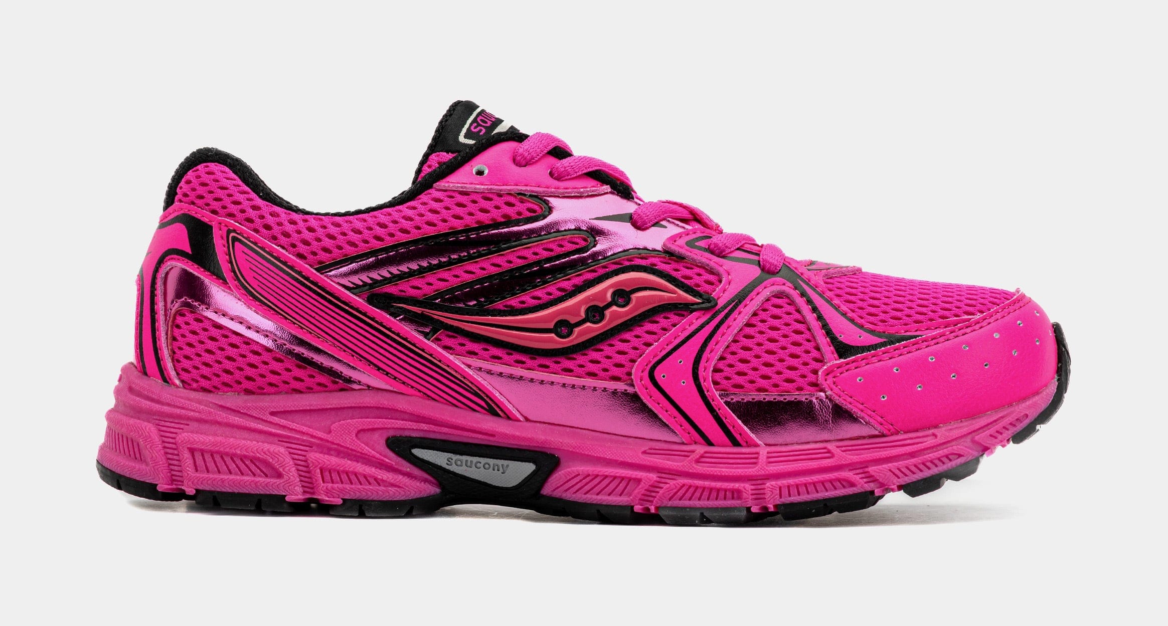 Saucony Ride Millenium Grade School Lifestyle Shoes (Pink/Black)