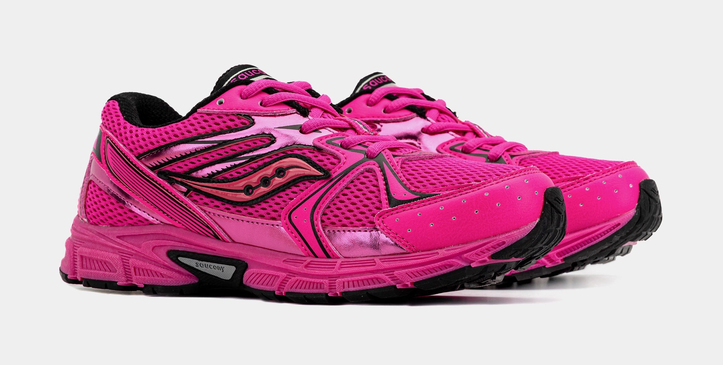 Saucony Ride Millenium Grade School Lifestyle Shoes (Pink/Black)