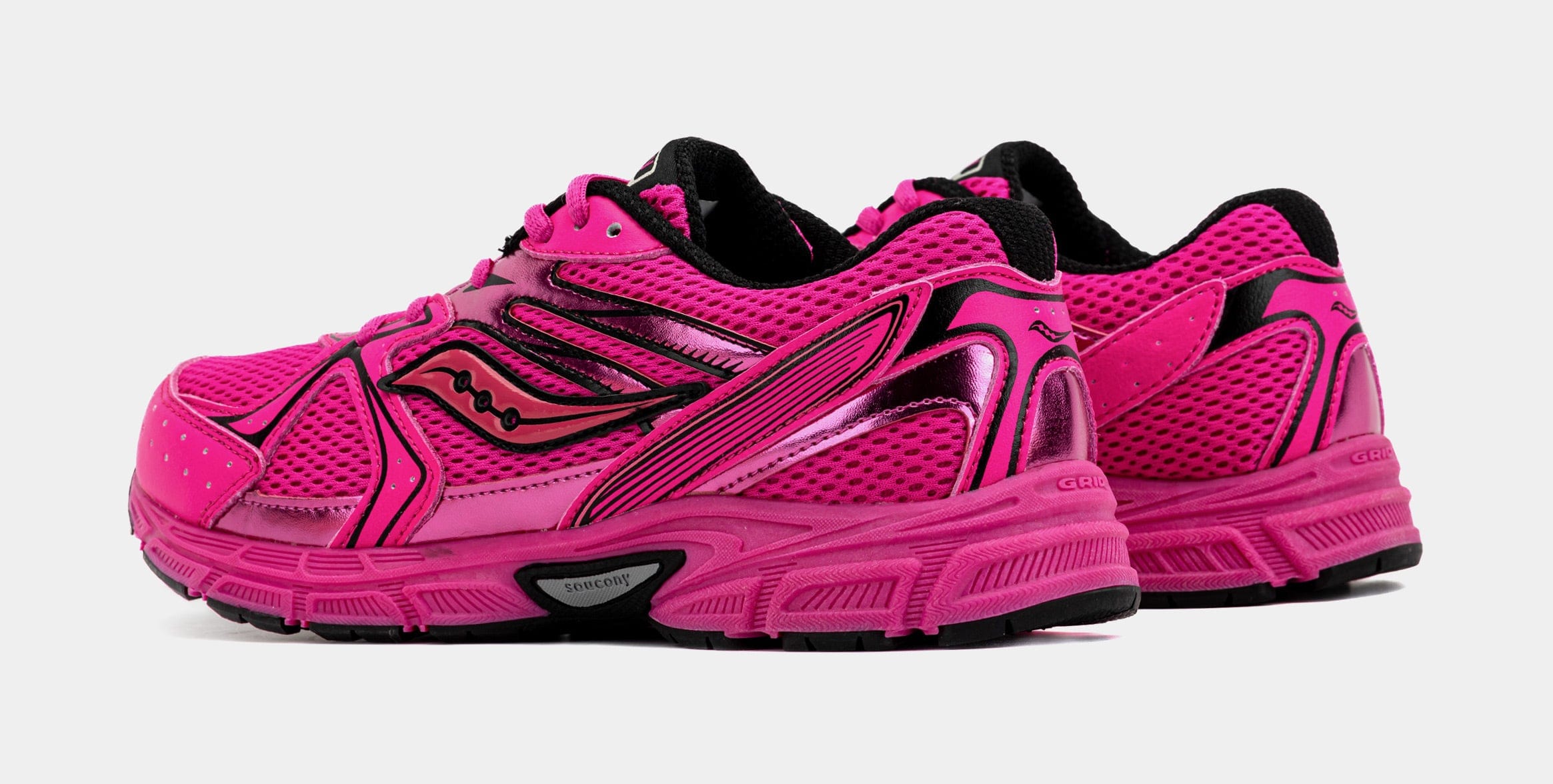 Saucony Ride Millenium Grade School Lifestyle Shoes (Pink/Black)