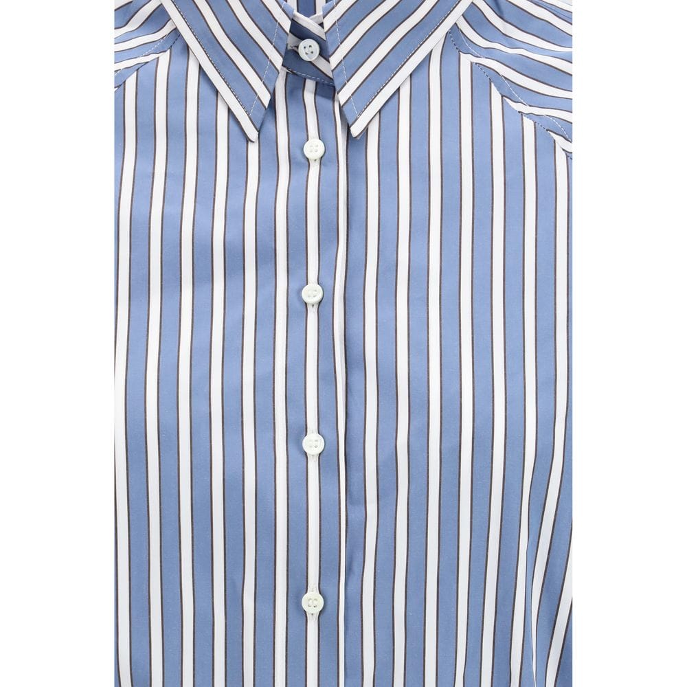 Brunello Cucinelli Blue Cotton Pattern Shirt
