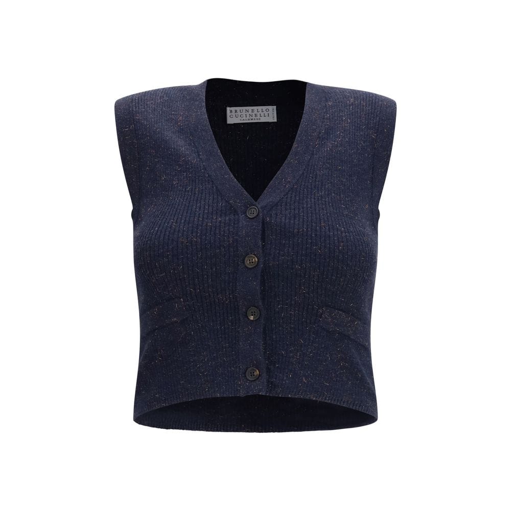 Brunello Cucinelli Cashmere Sleeveles Women's Sweater