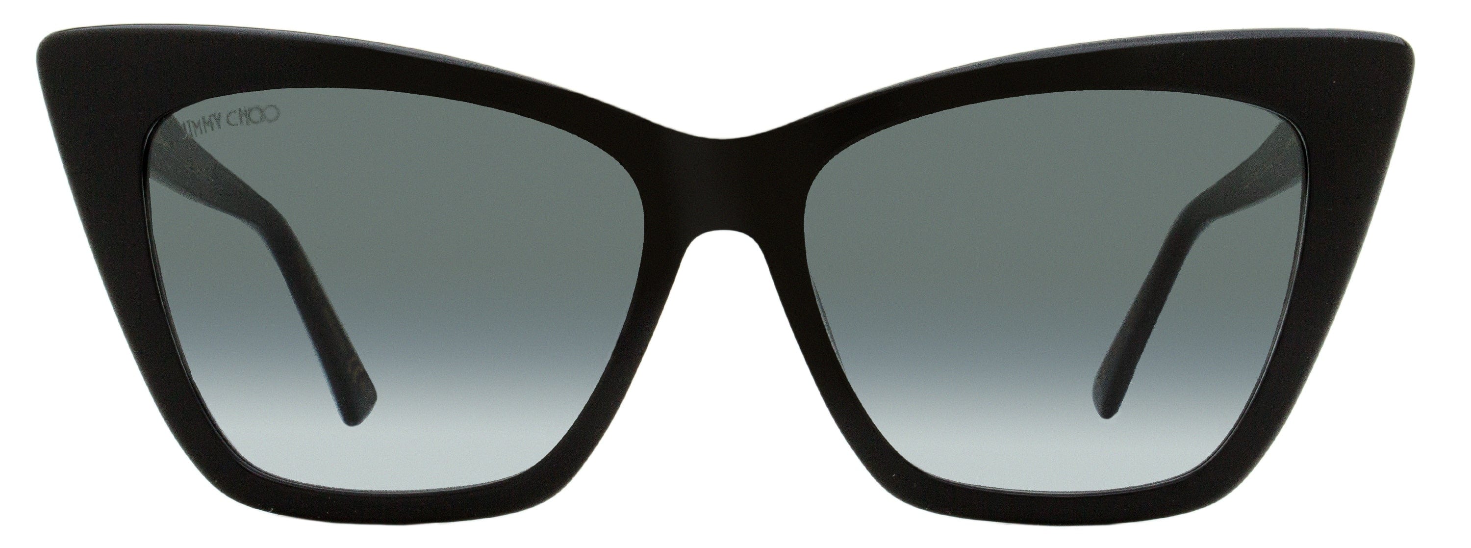 Jimmy Choo Cat Eye Sunglasses Lucine 8079O Black 55 mm