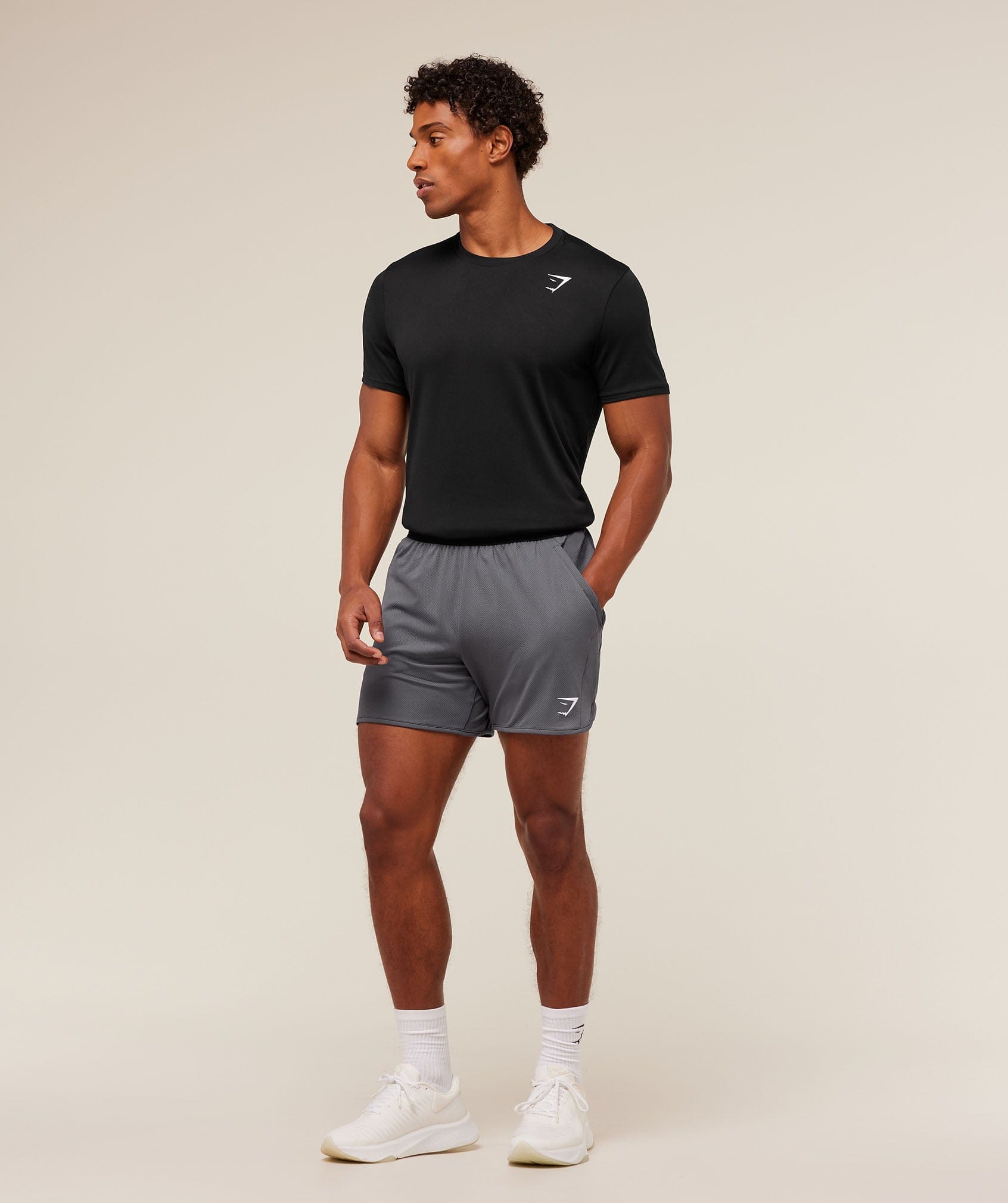 Gymshark Mesh Hybrid 5" Shorts Dark Grey