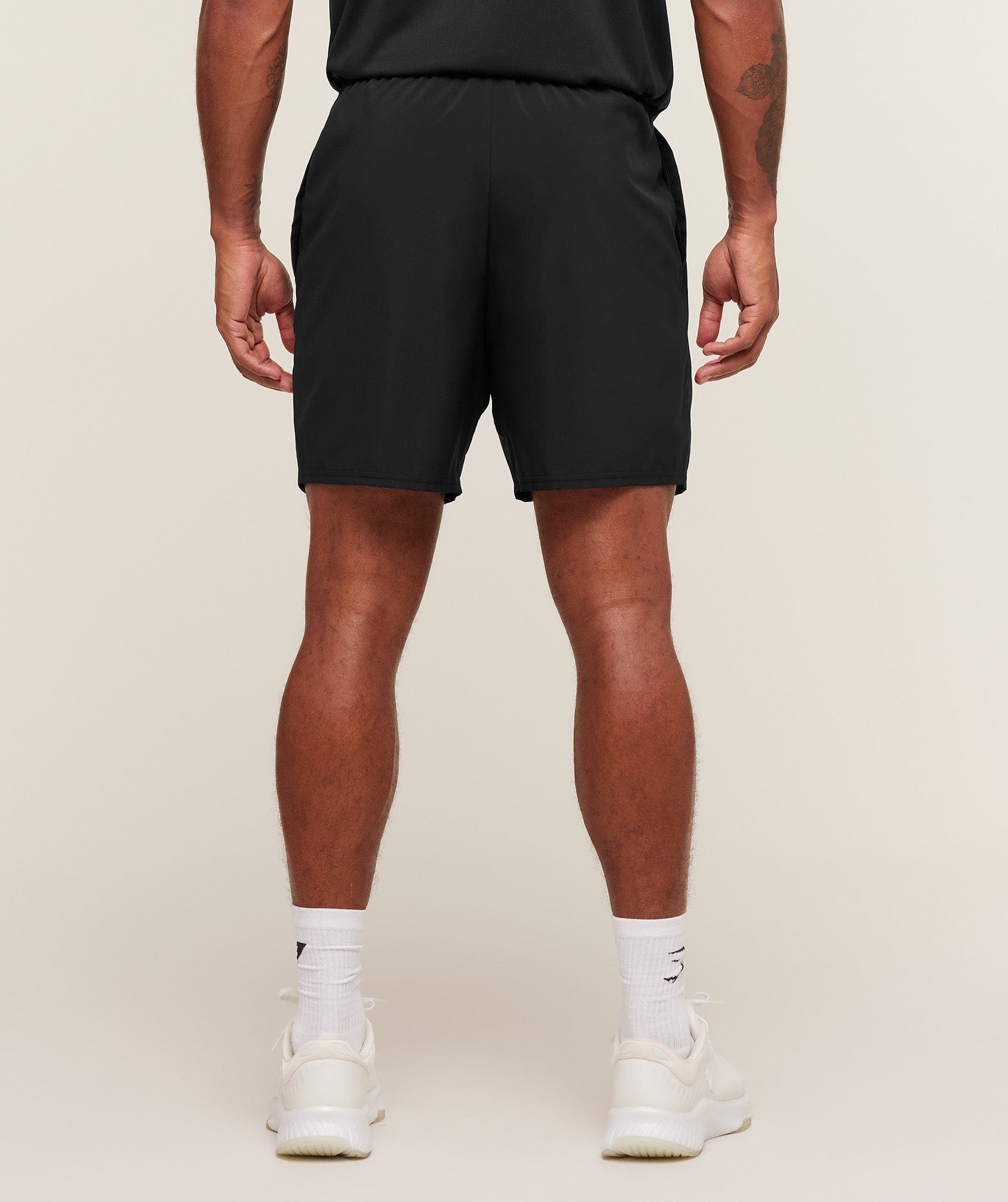 Gymshark Hybrid Graphic 7" Shorts Black