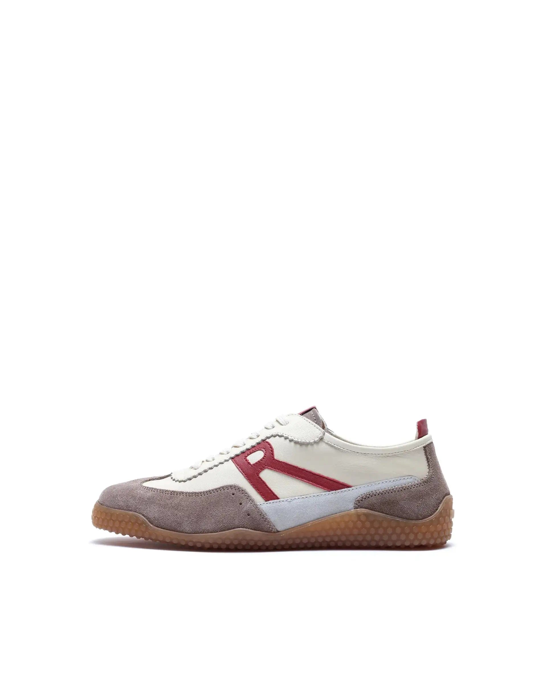 RAREZ Rare Rabbit Men's Membo Dark Beige Leather Fabric Sneaker