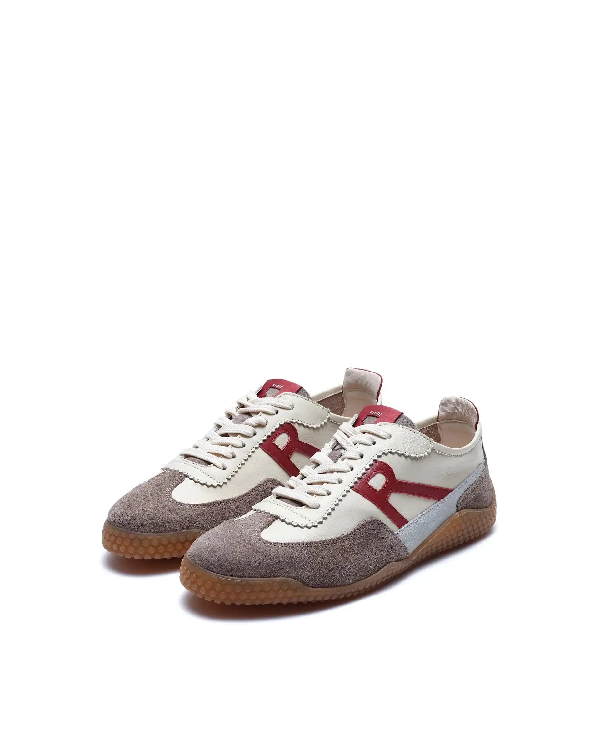 RAREZ Rare Rabbit Men's Membo Dark Beige Leather Fabric Sneaker