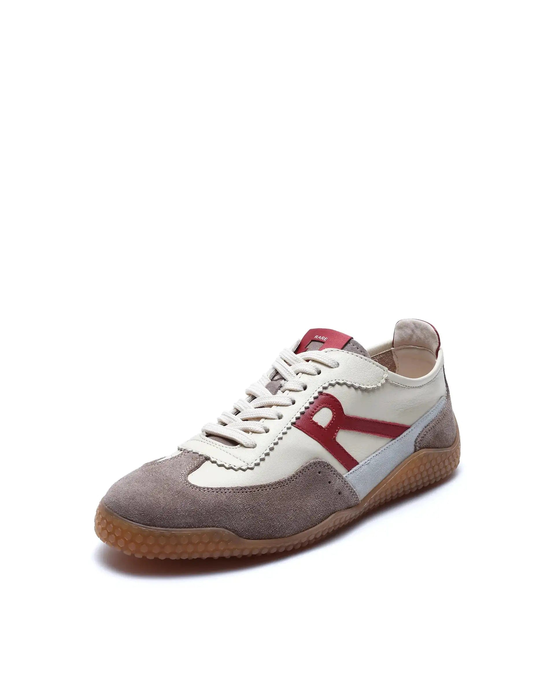 RAREZ Rare Rabbit Men's Membo Dark Beige Leather Fabric Sneaker