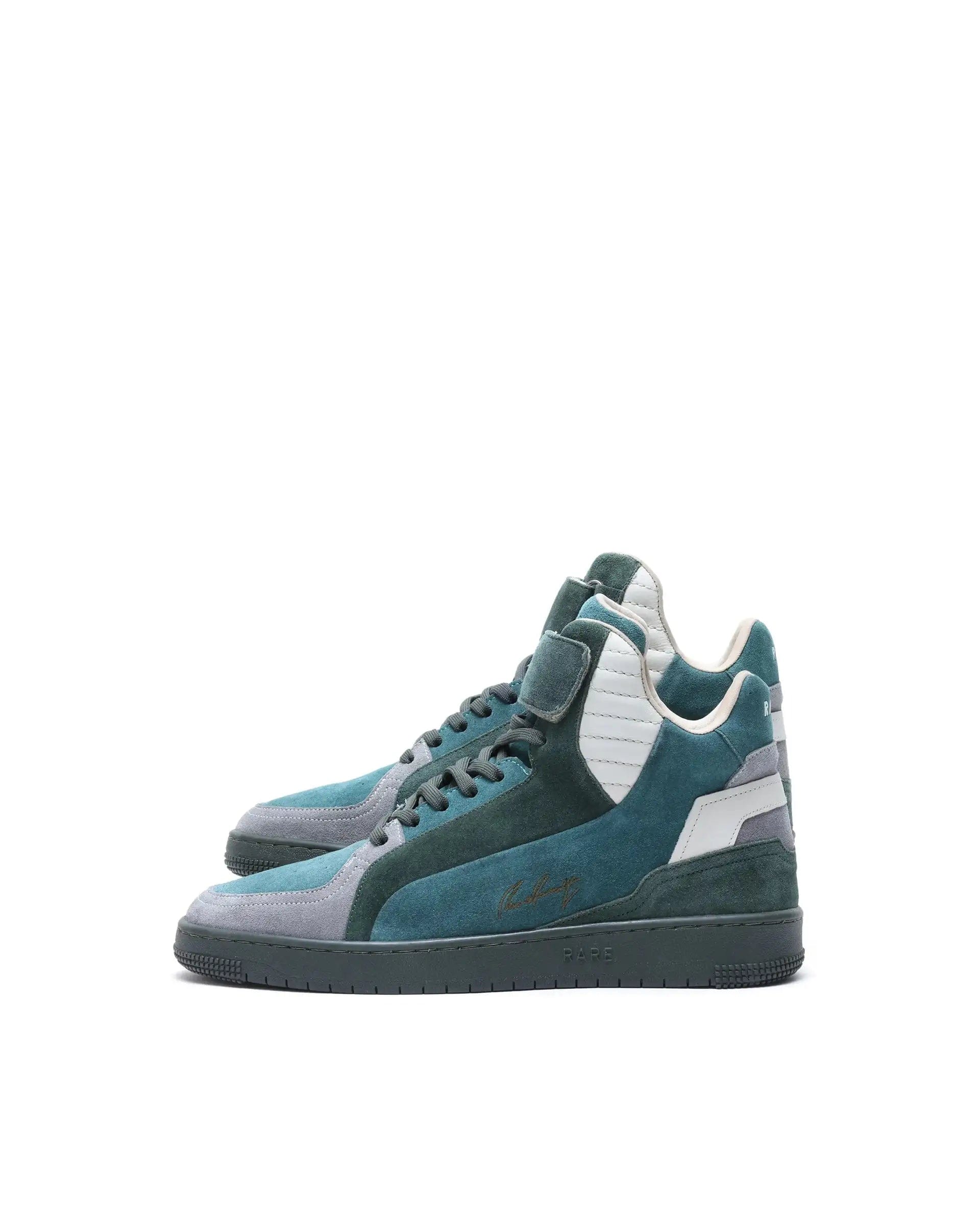 RAREZ Rare Rabbit Men's Bacu Green Lace - Up Suede Leather Closure Sneaker
