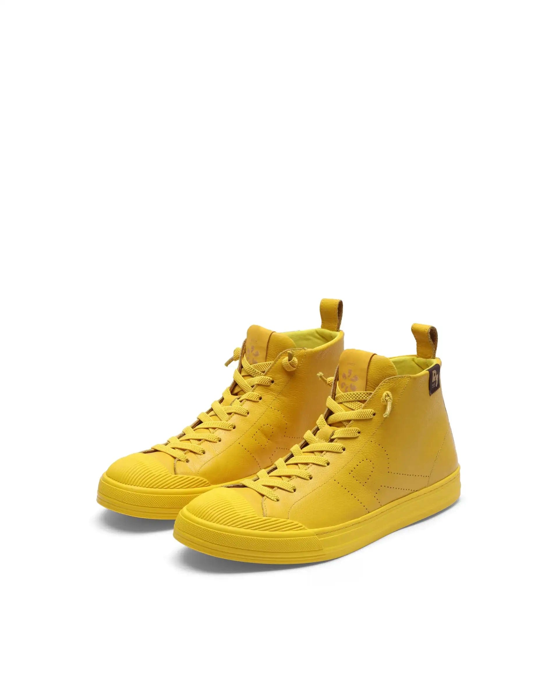 RAREZ Rare Rabbit Men's Sauron Hi Pro Yellow Leather Lace - Up Closure Sneaker