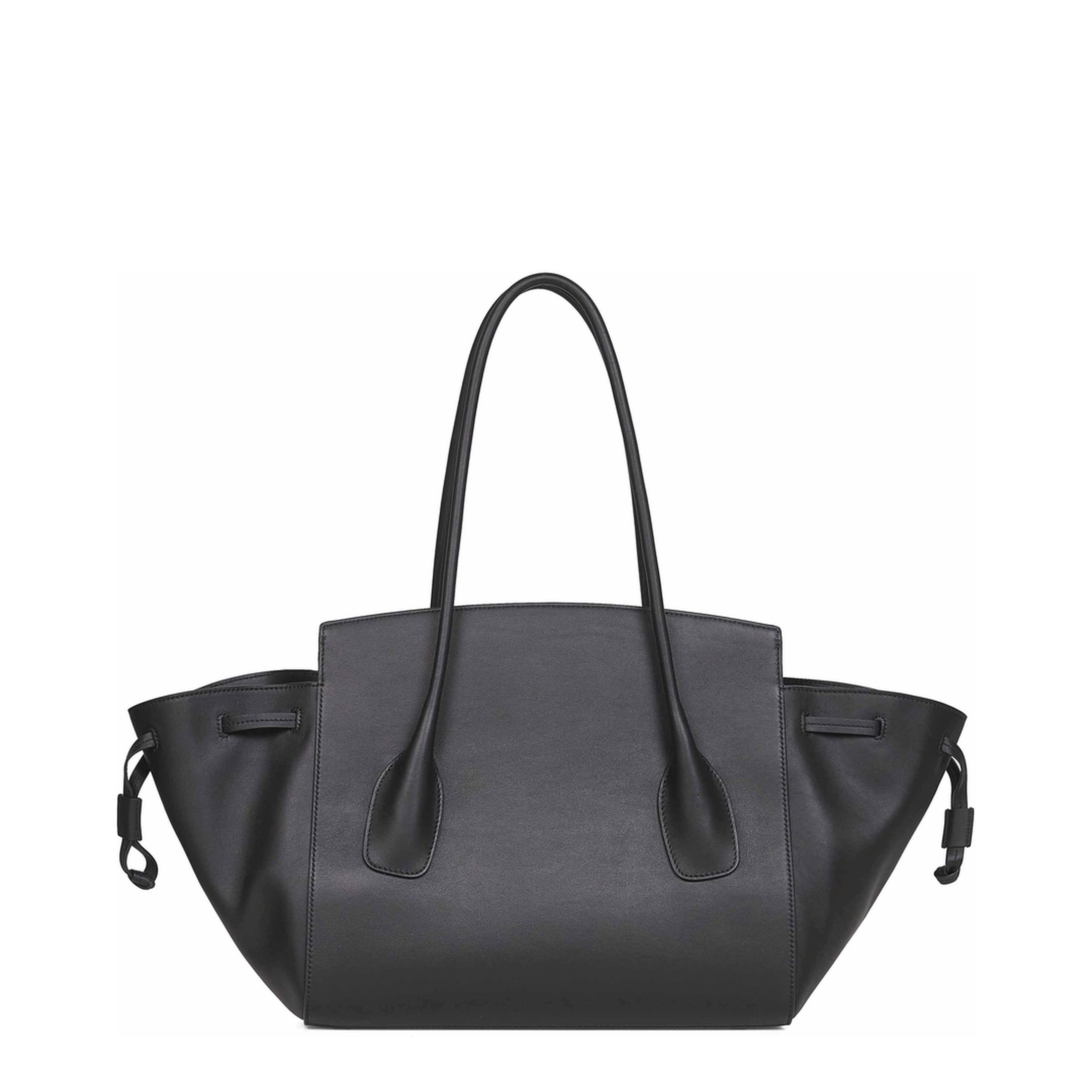 Jil Sander Voyage Small Calfskin Handbag - Black