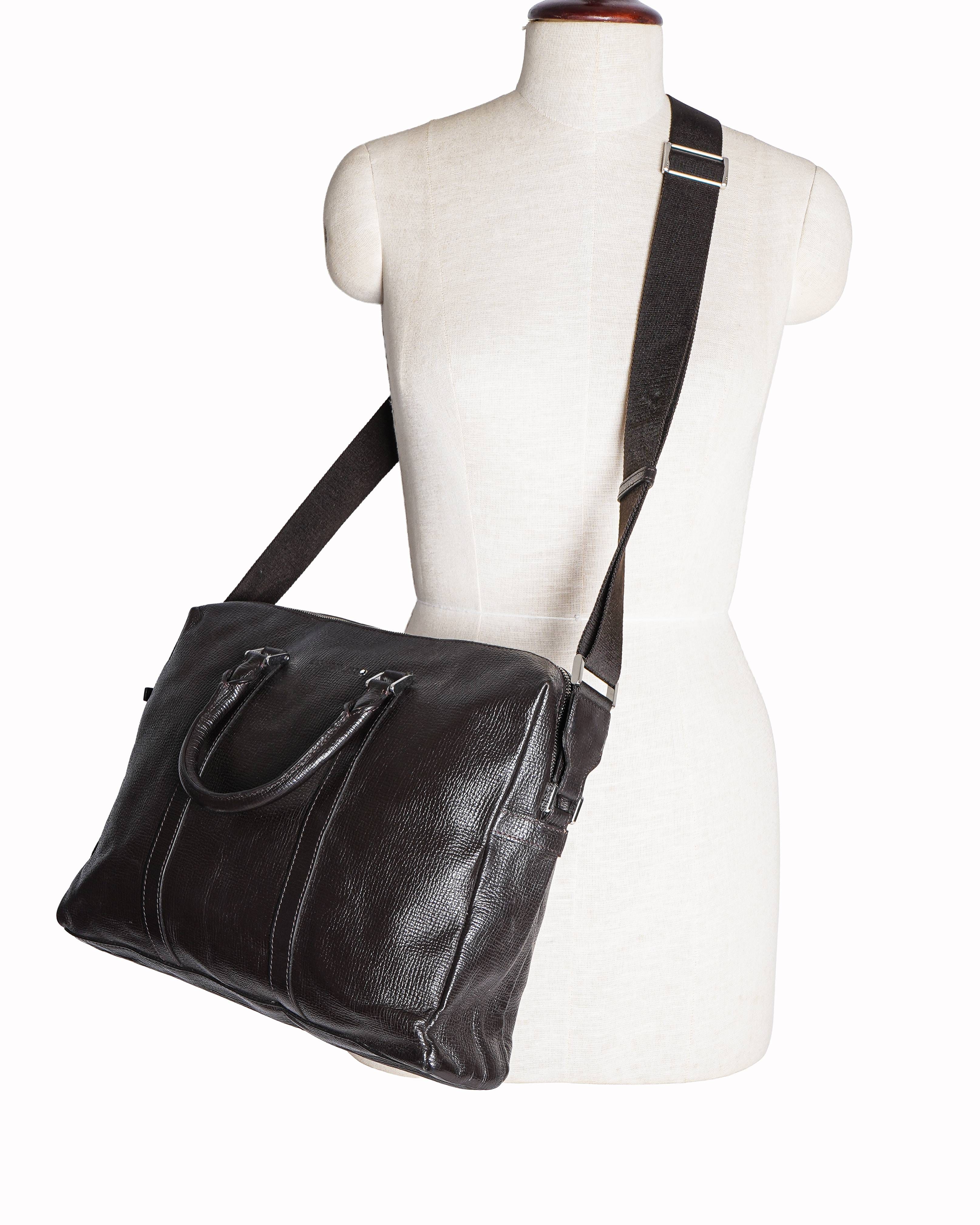 Montblanc Brown Soft Grain Meisterstück Shoulder Bag