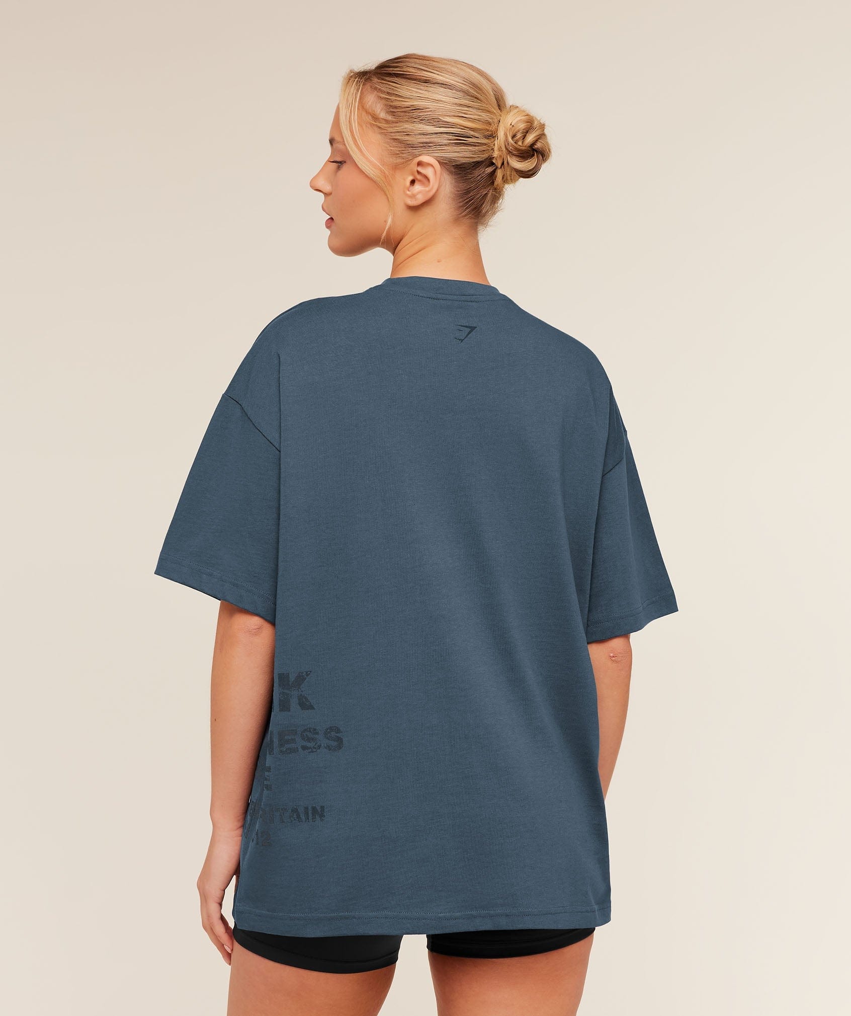 Gymshark Women's Gymshark Stacked Graphic Short Sleeve T - Shirt Stealth Blue