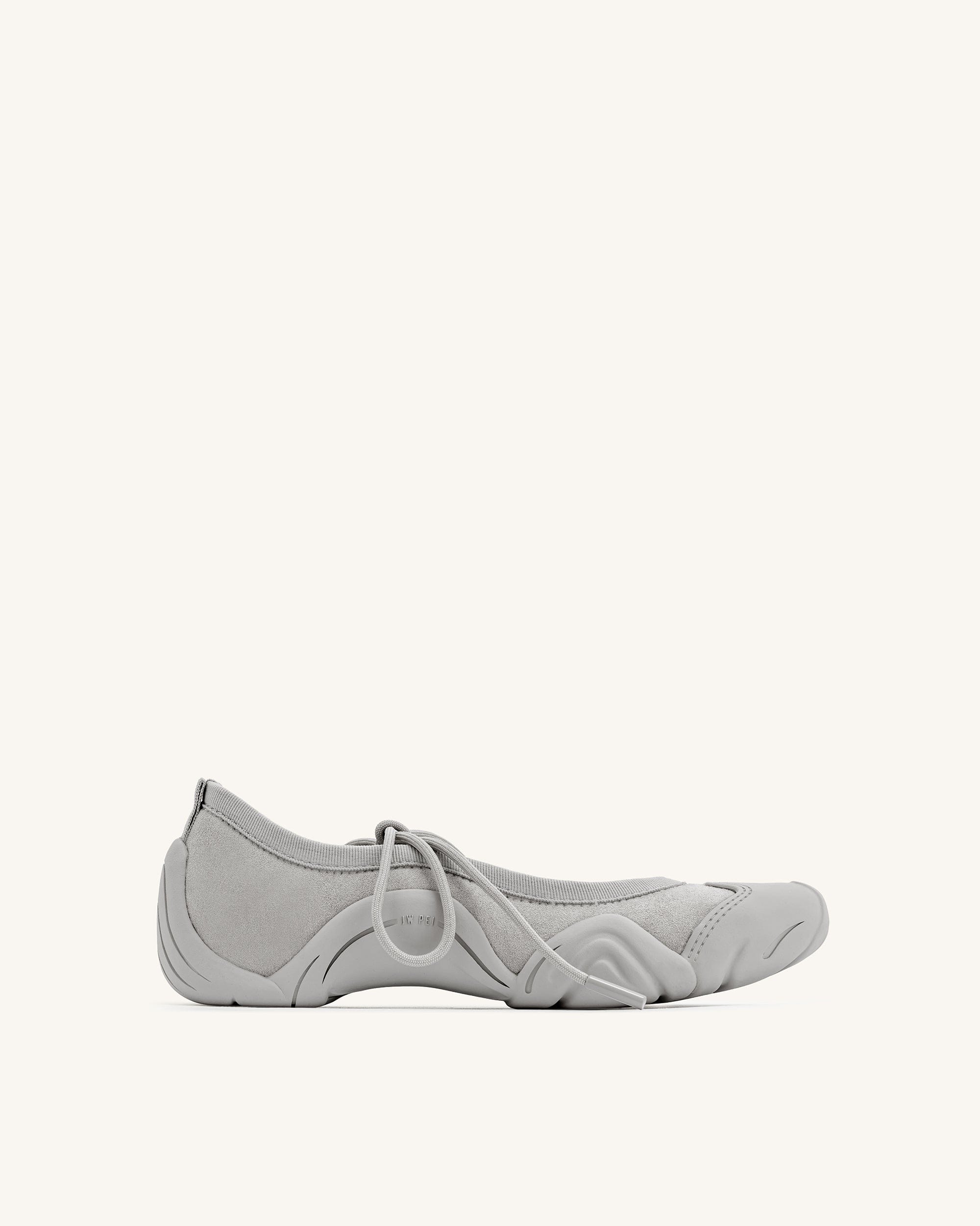 Jw Pei Caitlin Lace Up Ballerina Sneakers Grey