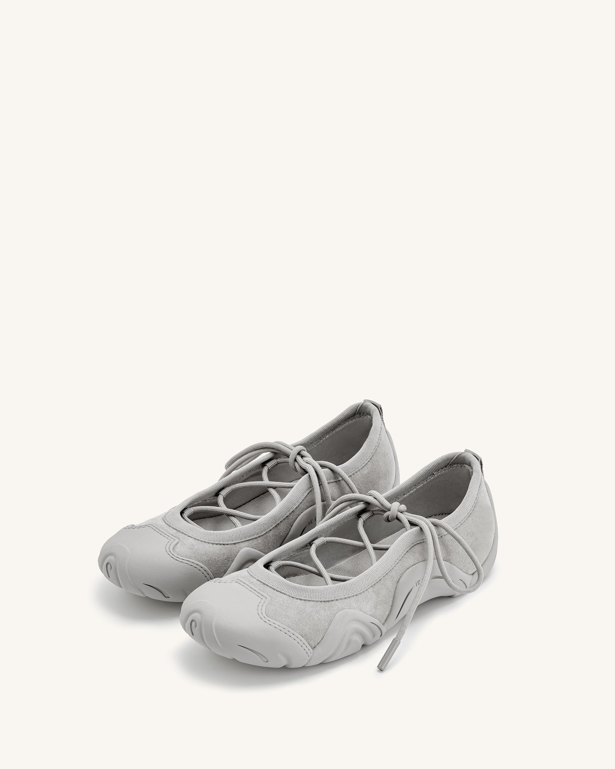 Jw Pei Caitlin Lace Up Ballerina Sneakers Grey