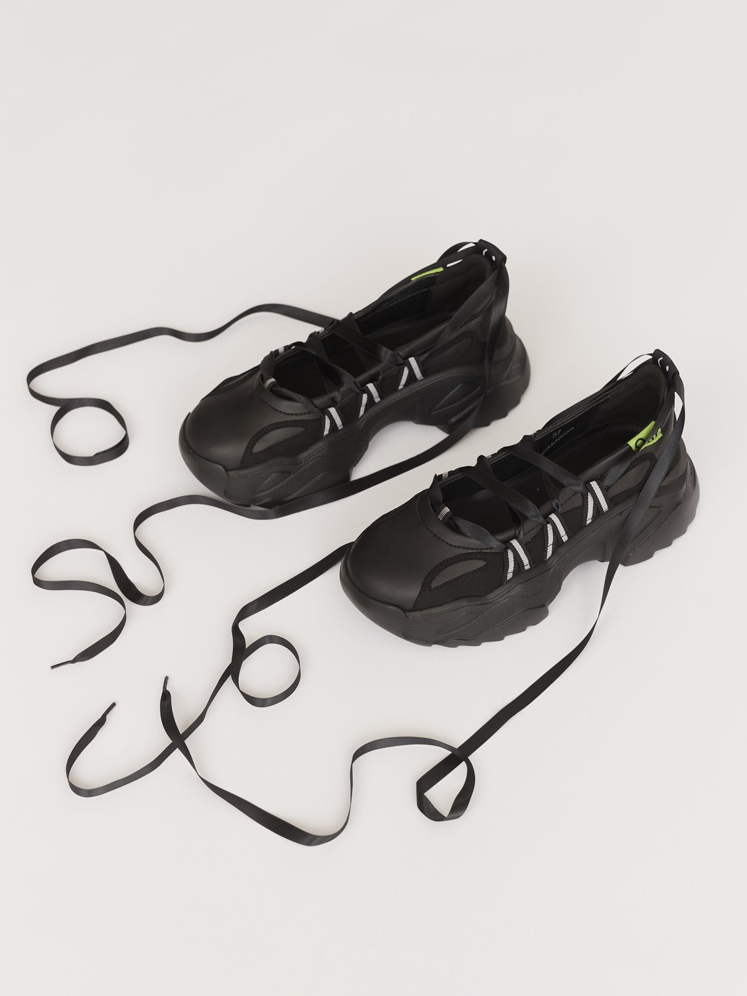 Lazy Oaf Happy Sad Lace Up Ballet Sneaker