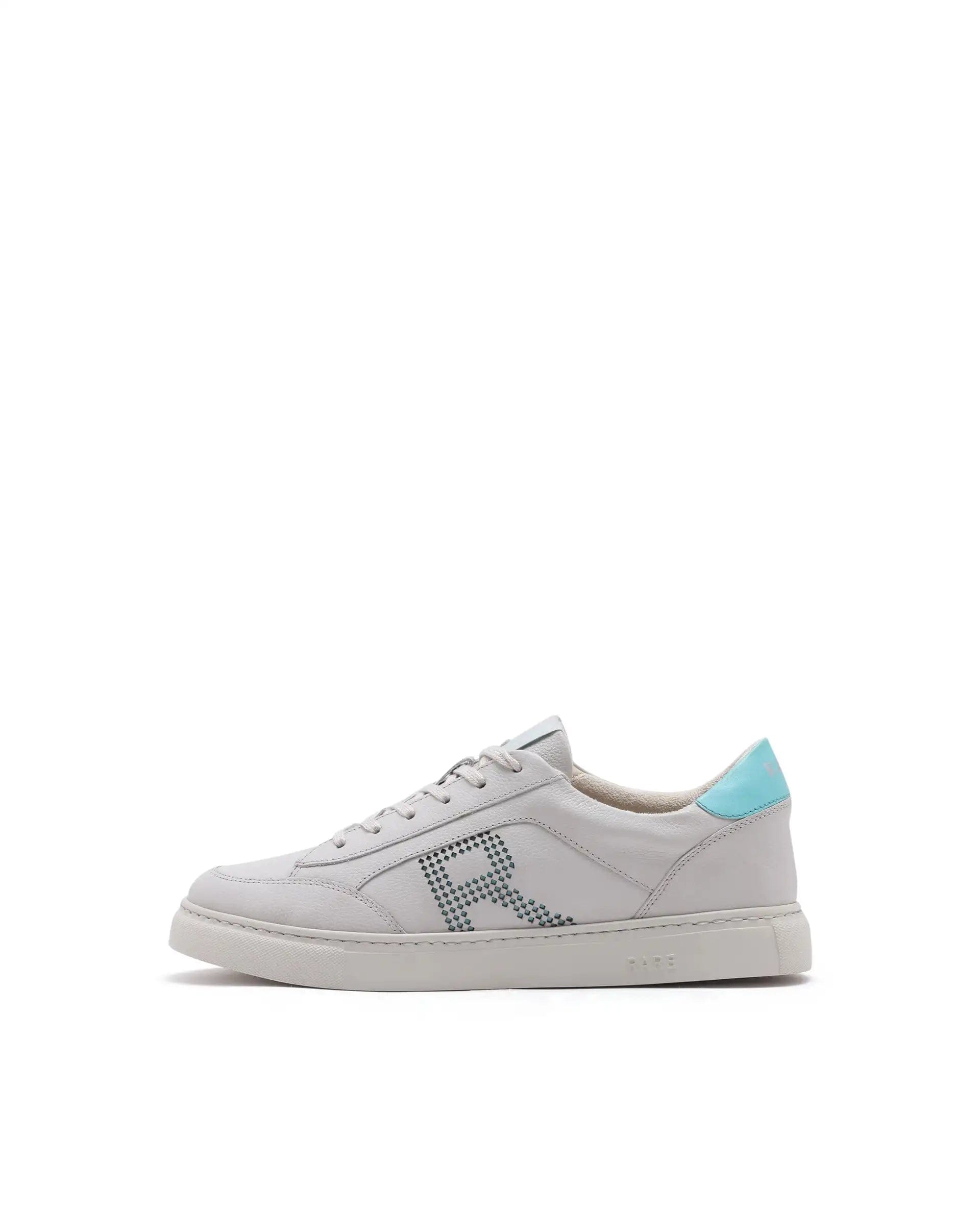 RAREZ Rare Rabbit Men Vortex Beige Low - Top Genuine Leather Lazer Lace - Up Sneaker Shoes