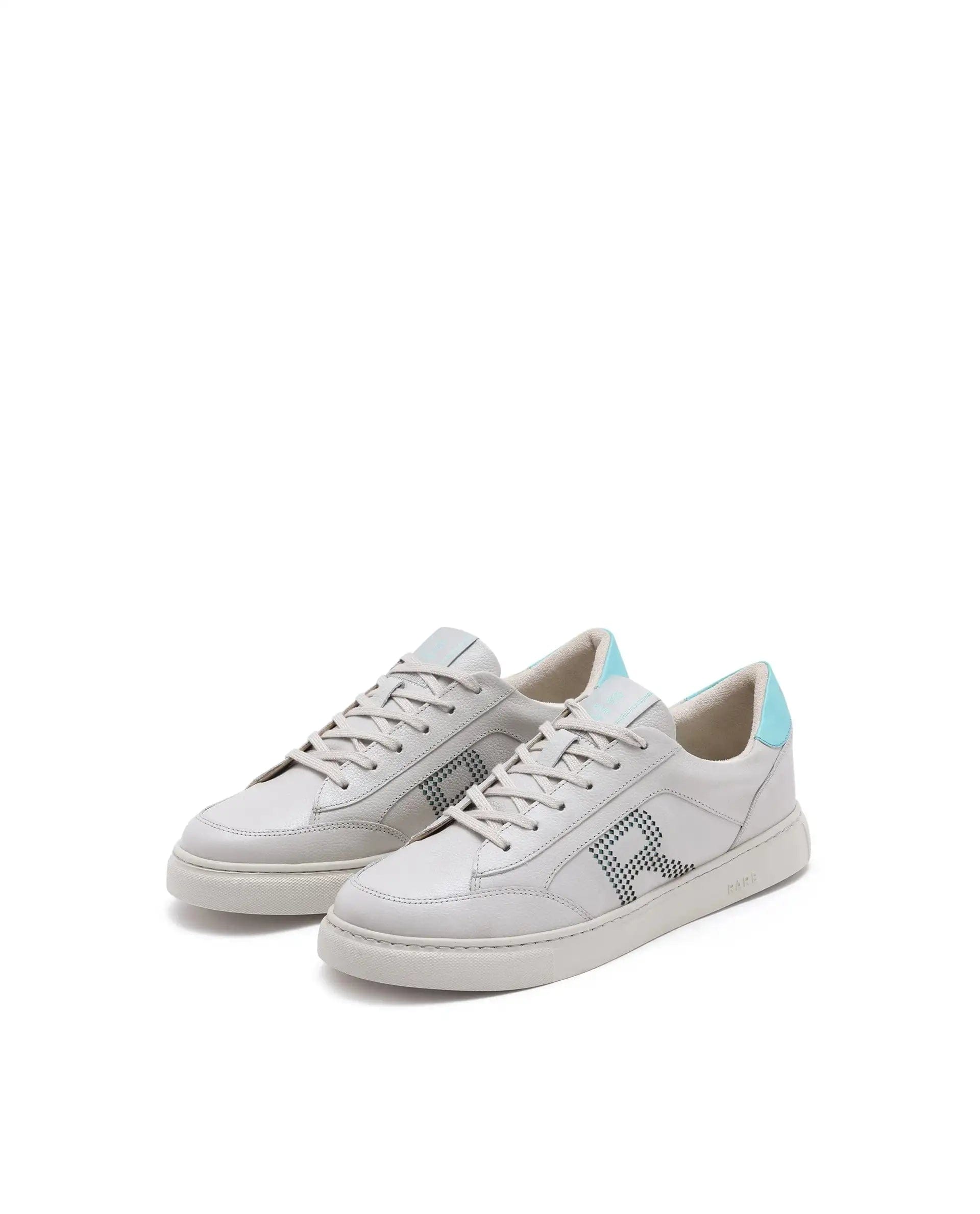 RAREZ Rare Rabbit Men Vortex Beige Low - Top Genuine Leather Lazer Lace - Up Sneaker Shoes