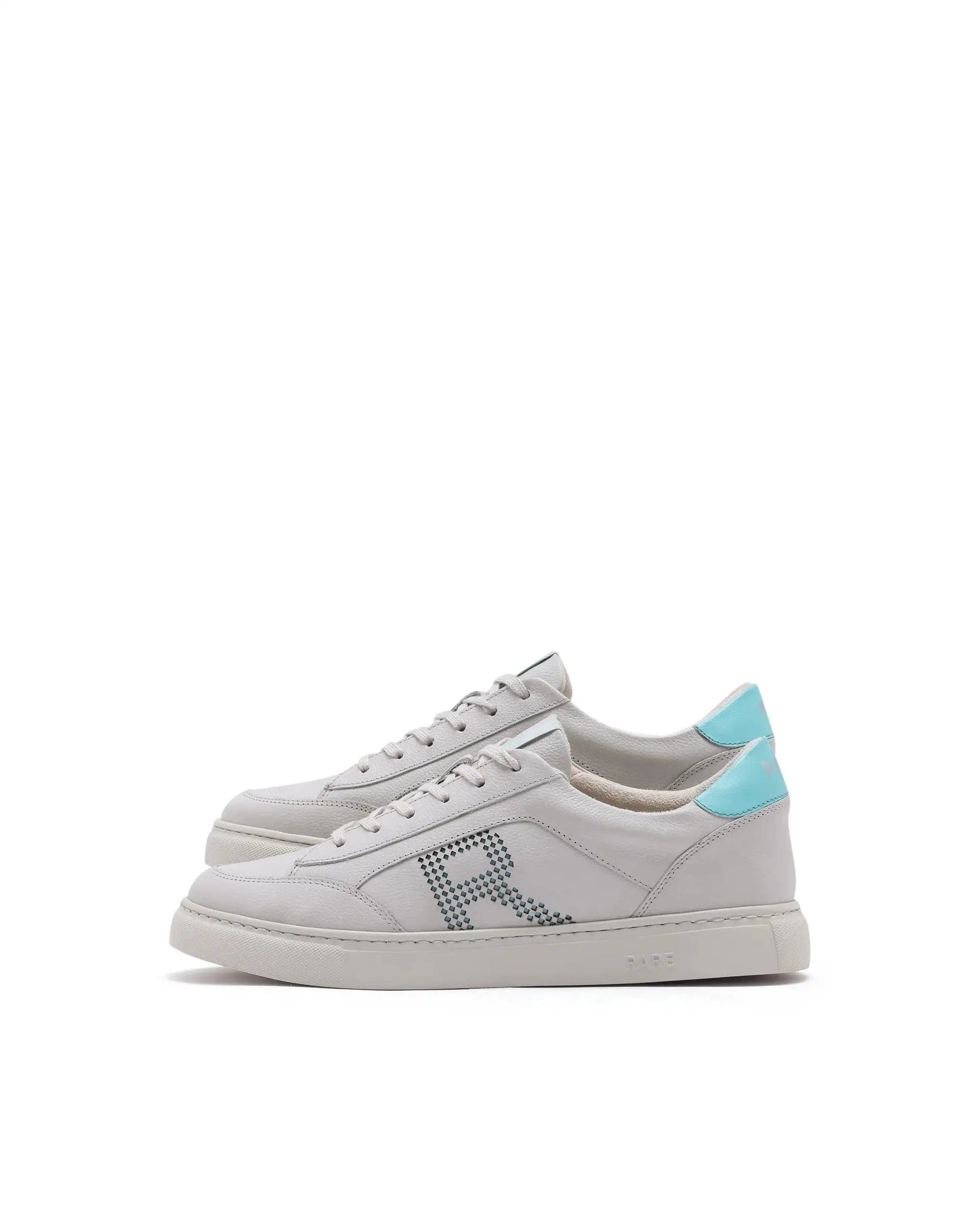 RAREZ Rare Rabbit Men Vortex Beige Low - Top Genuine Leather Lazer Lace - Up Sneaker Shoes