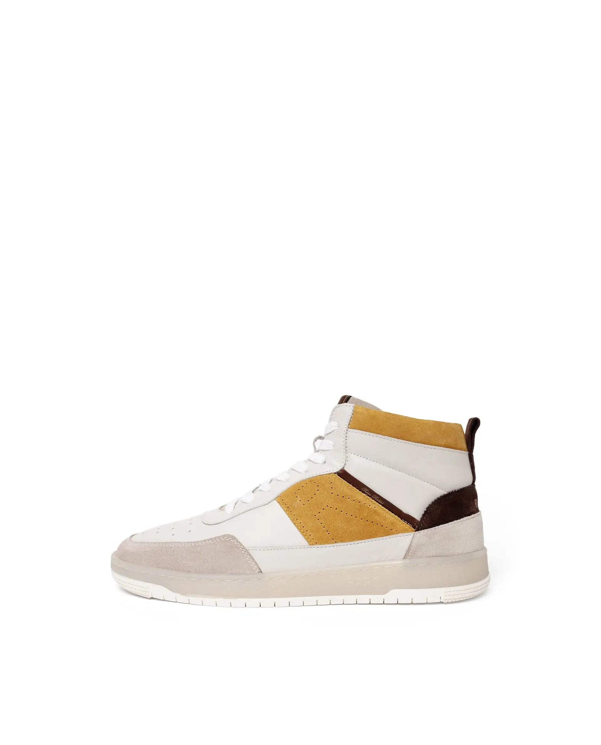 RAREZ Rare Rabbit Men's Horizon Mustard Suede And Leather High - Top Lace Up Sneaker Shoes