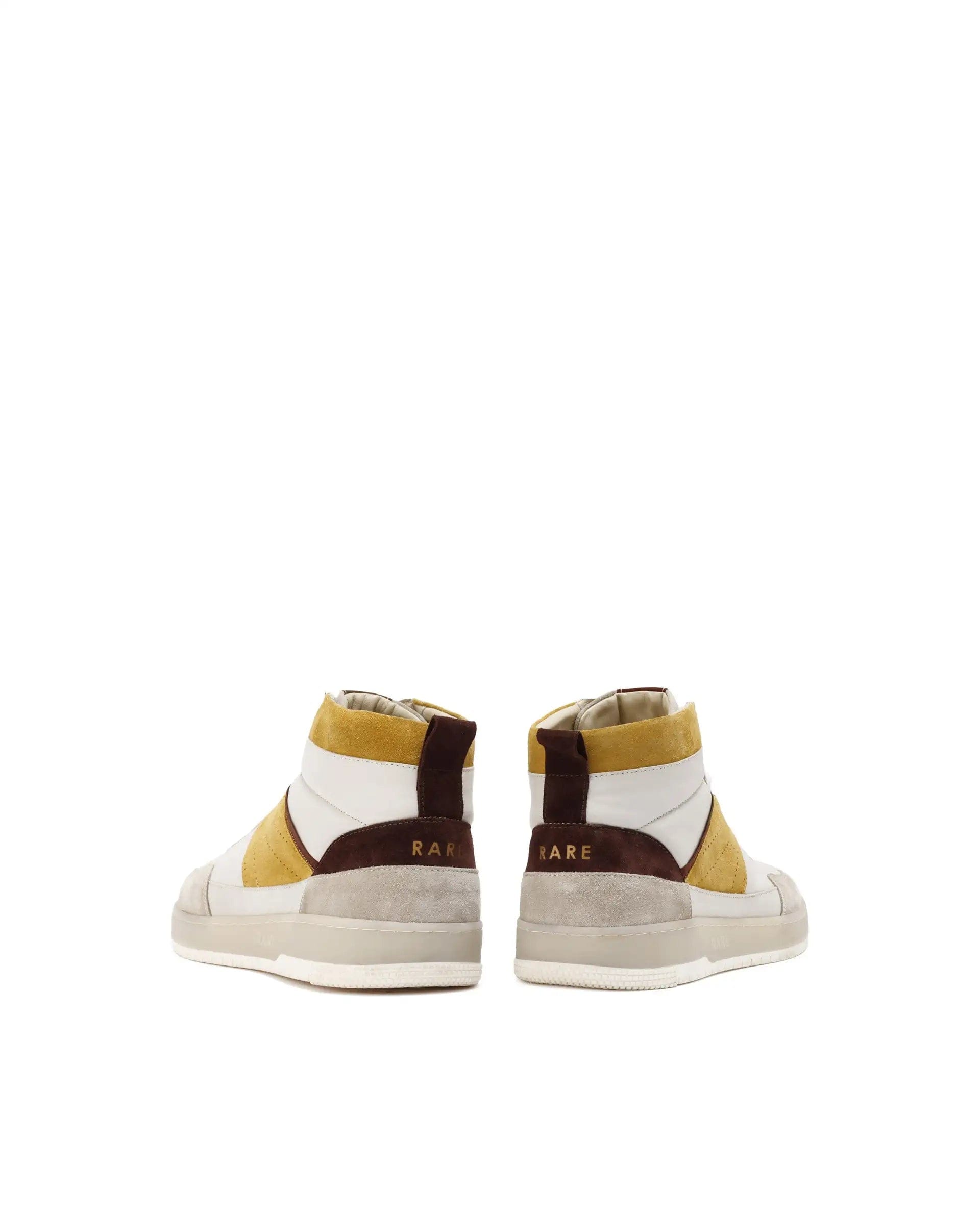 RAREZ Rare Rabbit Men's Horizon Mustard Suede And Leather High - Top Lace Up Sneaker Shoes