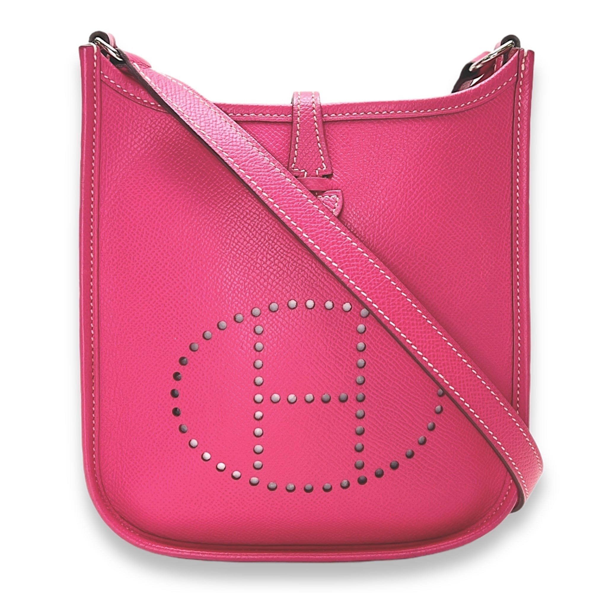 Hermès Evelyne TPM Rose Tyrien in Epsom, Palladium hardware S2408 - 000644DT