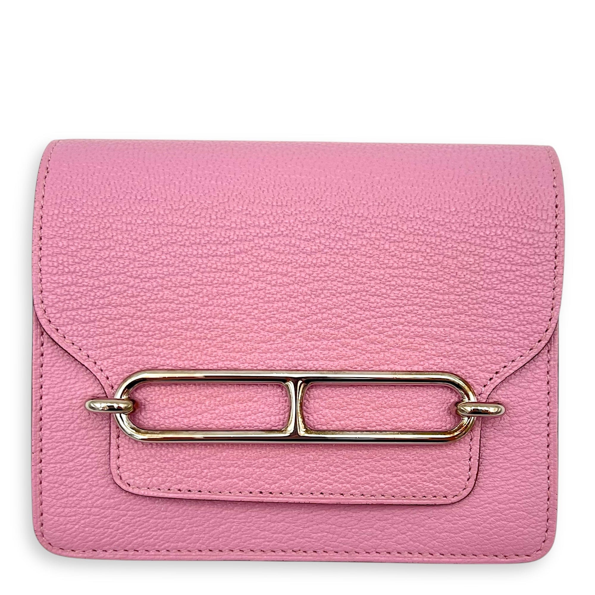 Hermès Roulis Slim Pink in Chevre Leather, Palladium hardware S2509 - 007941DT