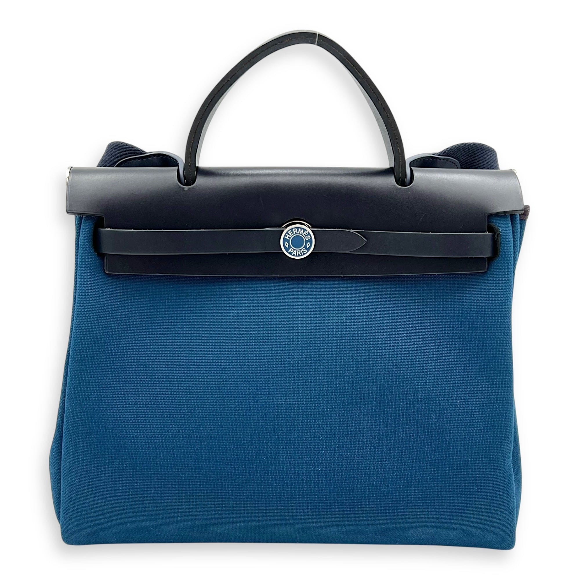 Hermès Herbag Blue in Canvas, Palladium hardware S2510 - 008104AN