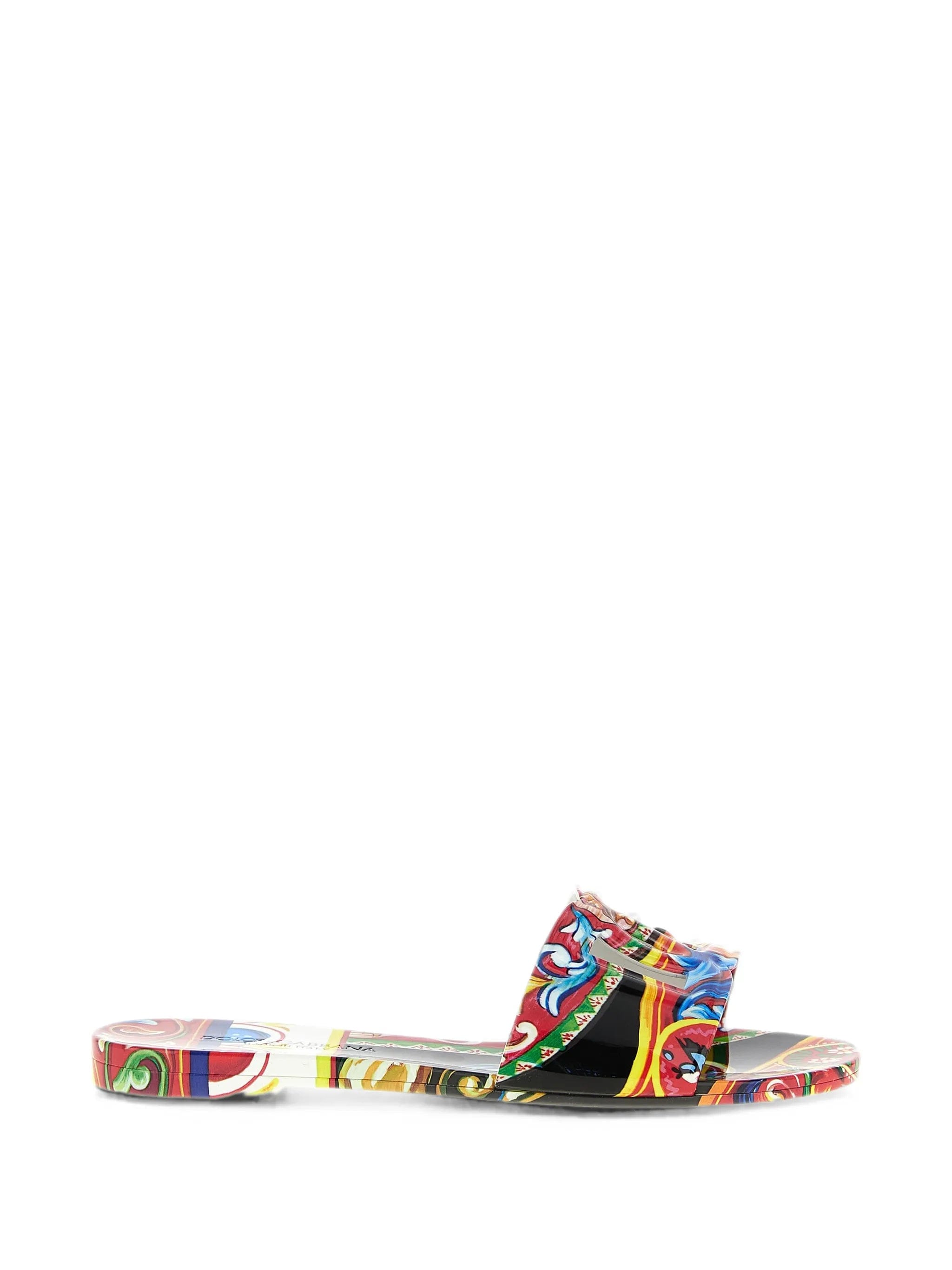 Dolce & Gabbana Carretto - print rubber beachwear slides