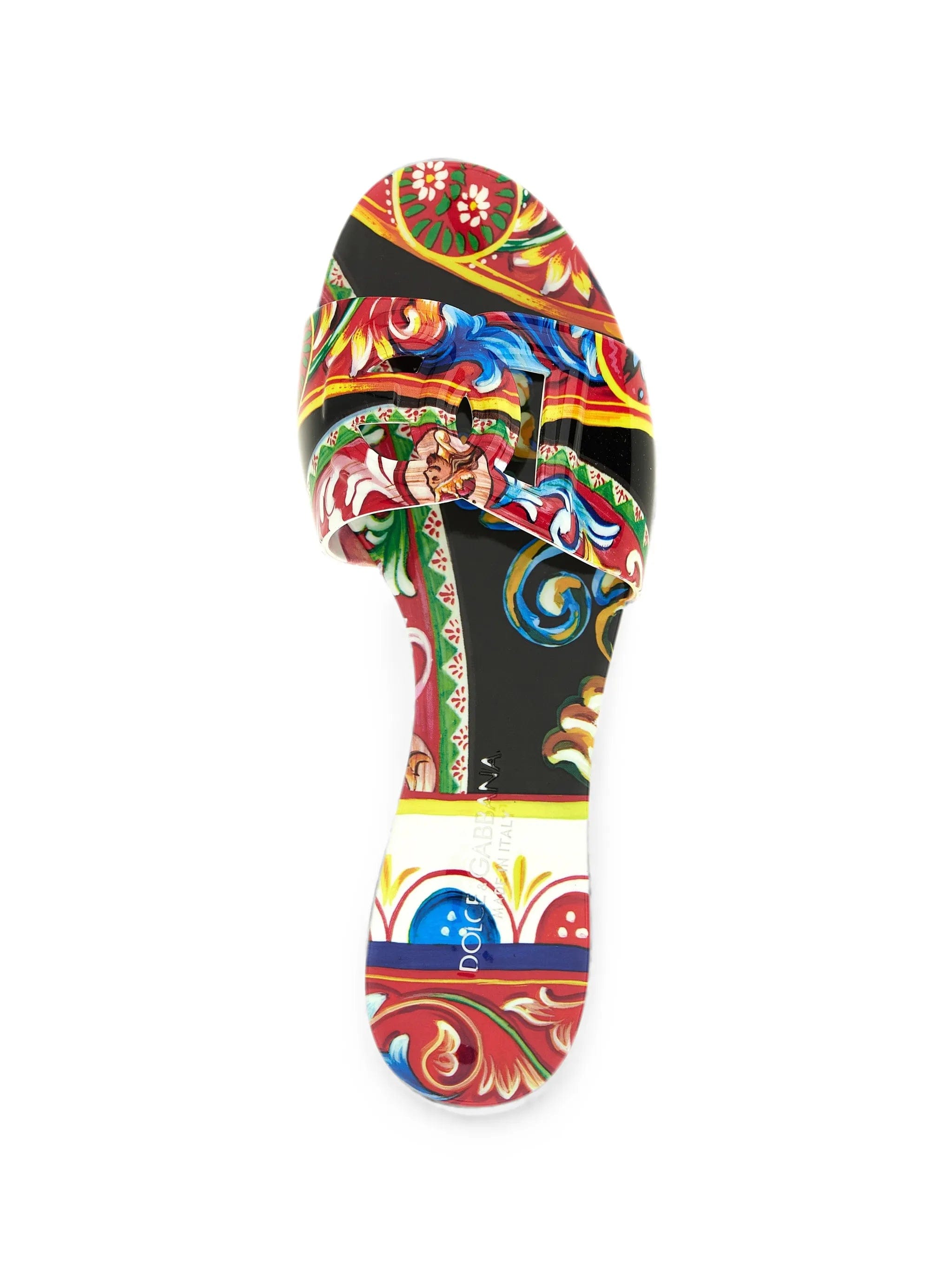 Dolce & Gabbana Carretto - print rubber beachwear slides