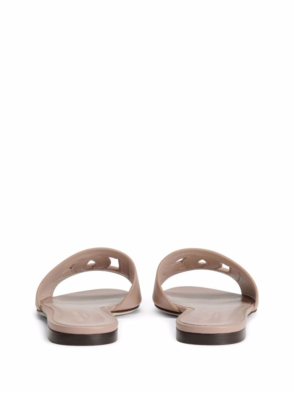 Dolce & Gabbana DG Logo Leather Sandal — Beige