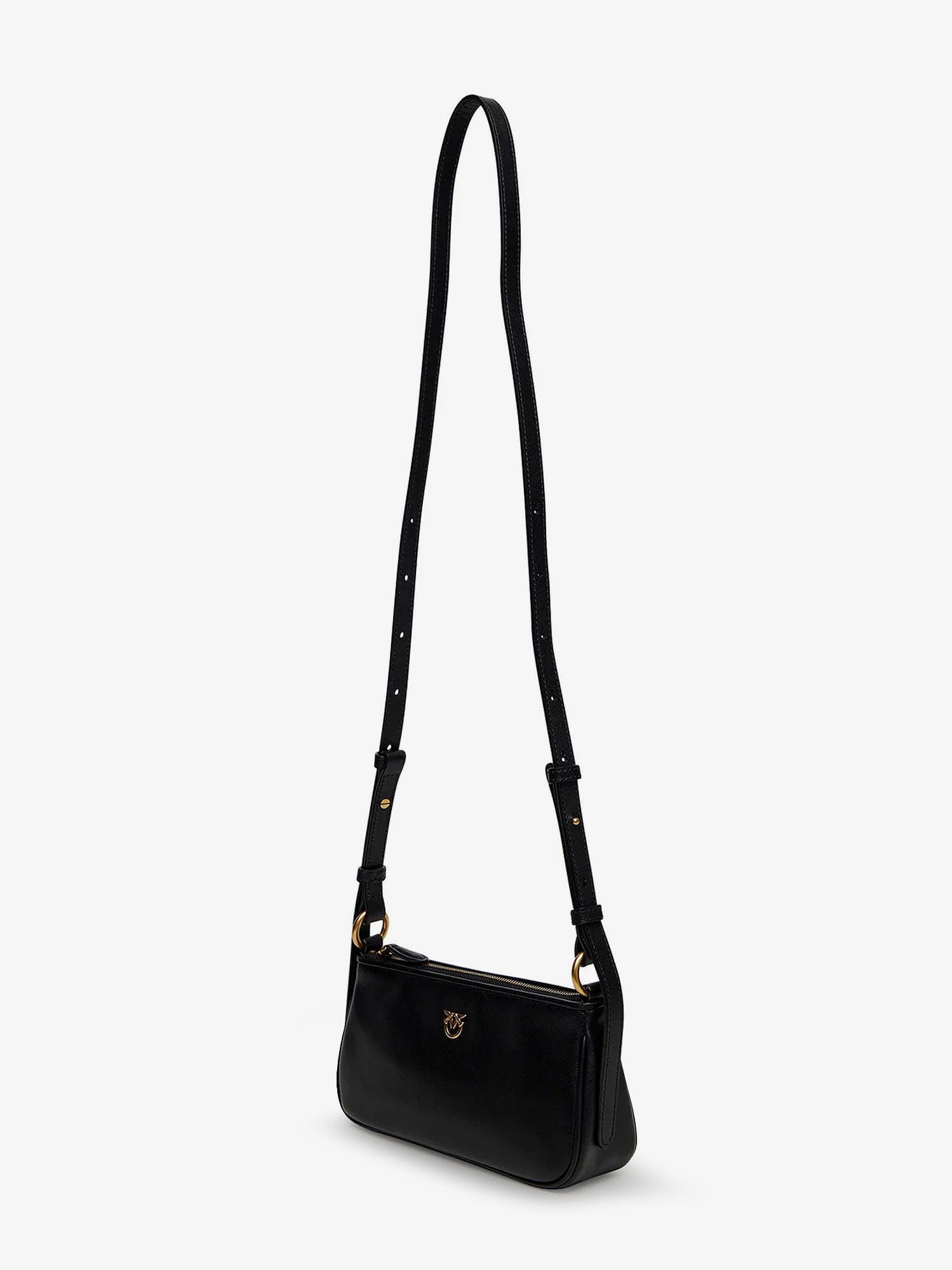 PINKO Mini Half Moon leather crossbody bag