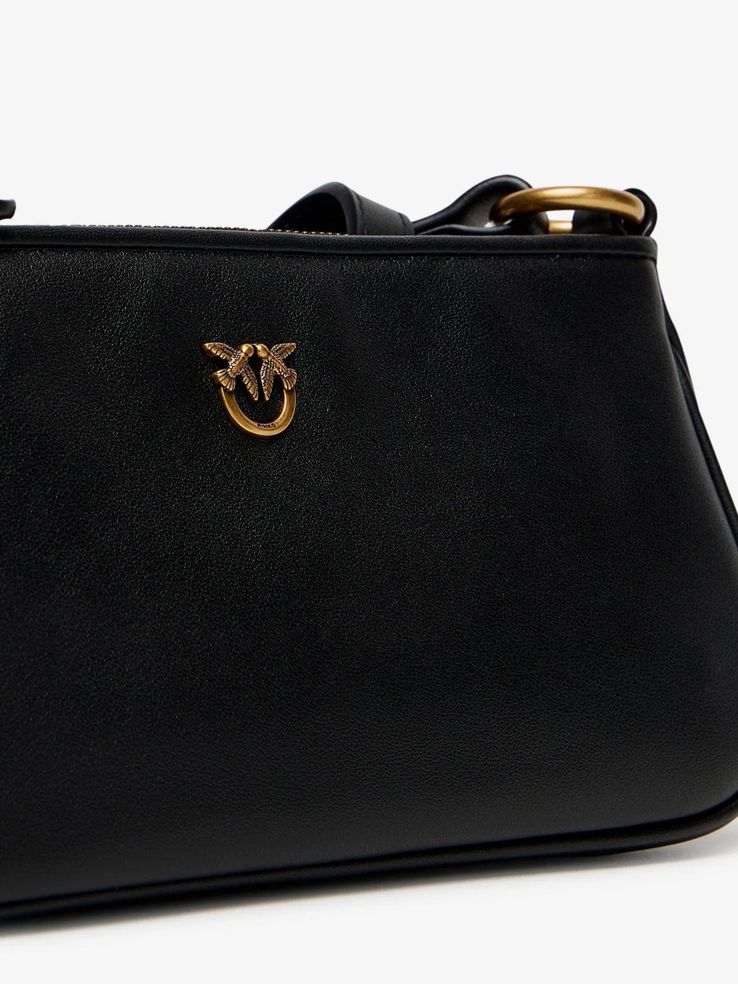 PINKO Mini Half Moon leather crossbody bag