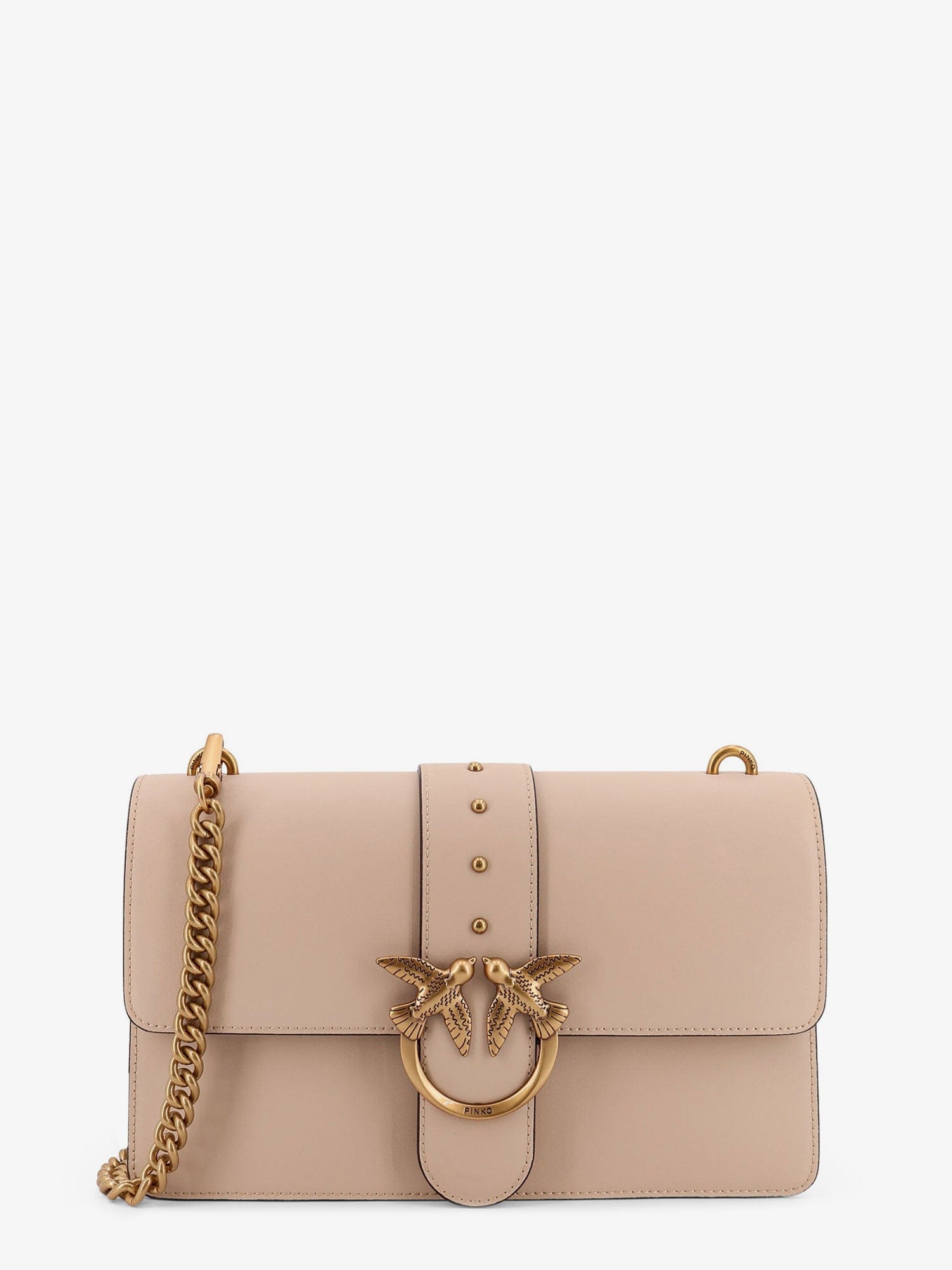 PINKO Love One leather crossbody bag