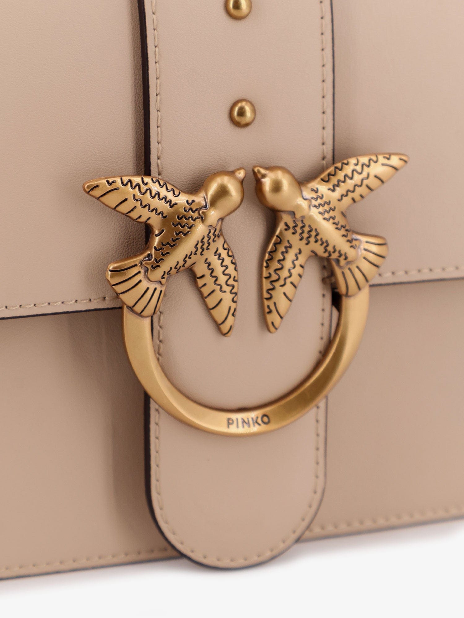 PINKO Love One leather crossbody bag