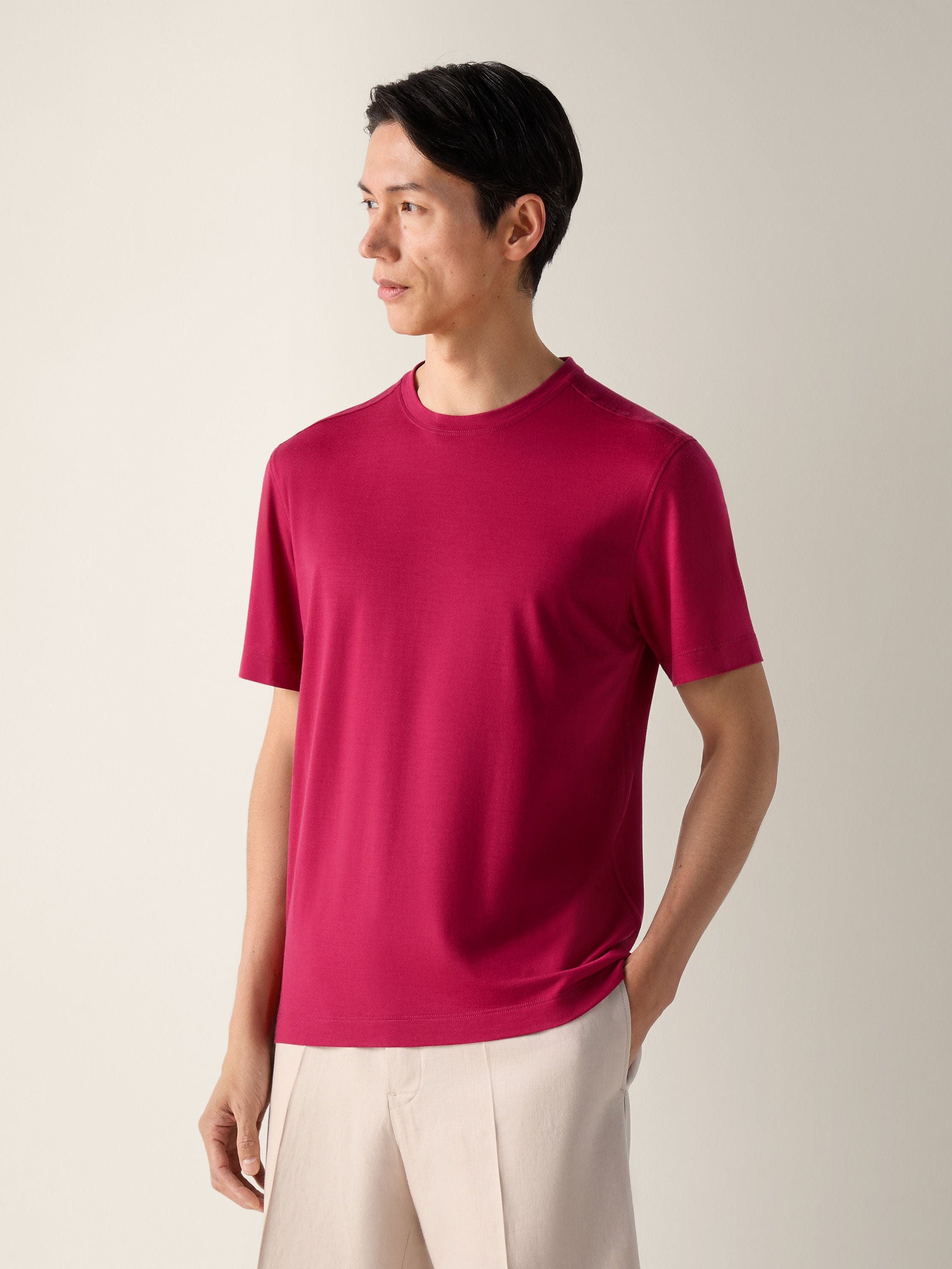 Zegna Dark Pink Vellus Aureum T - Shirt