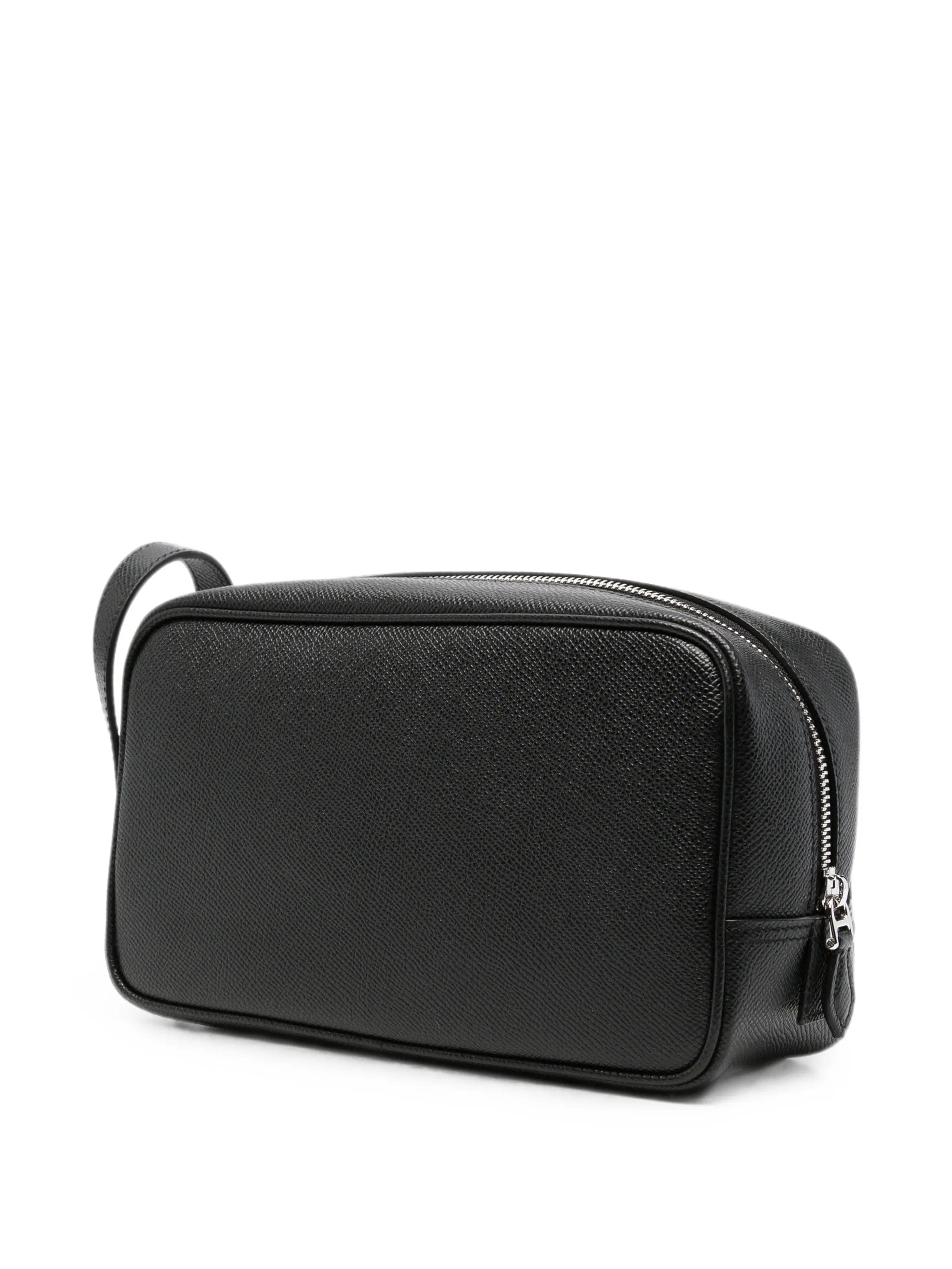 Dolce & Gabbana logo - plaque pebbled - leather wash bag