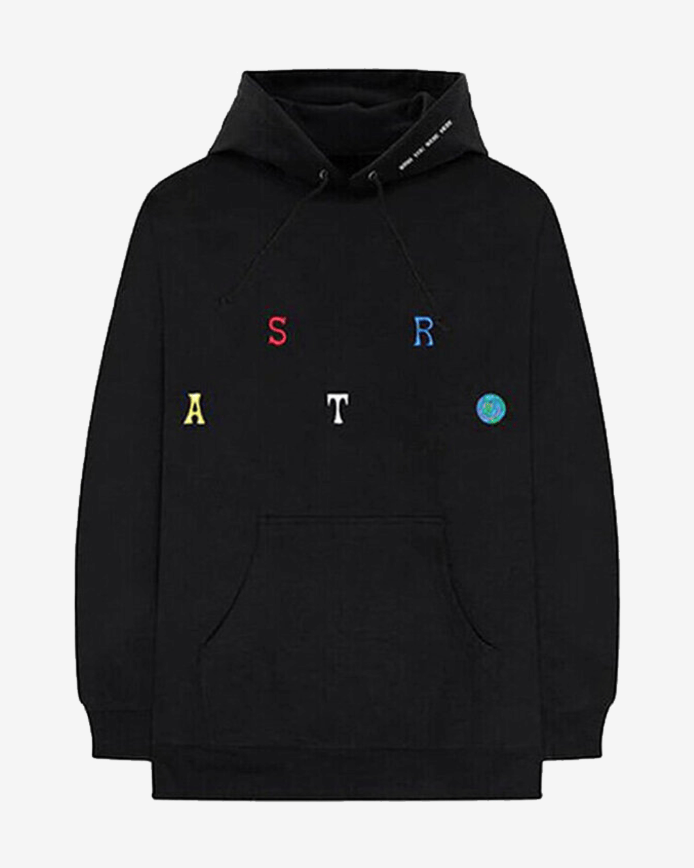 TRAVIS SCOTT ASTROWORLD SCATTERED BLACK HOODIE (NEW)