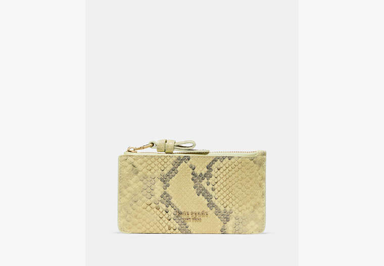 Kate Spade Loop Snake Embossed Zip Card Case