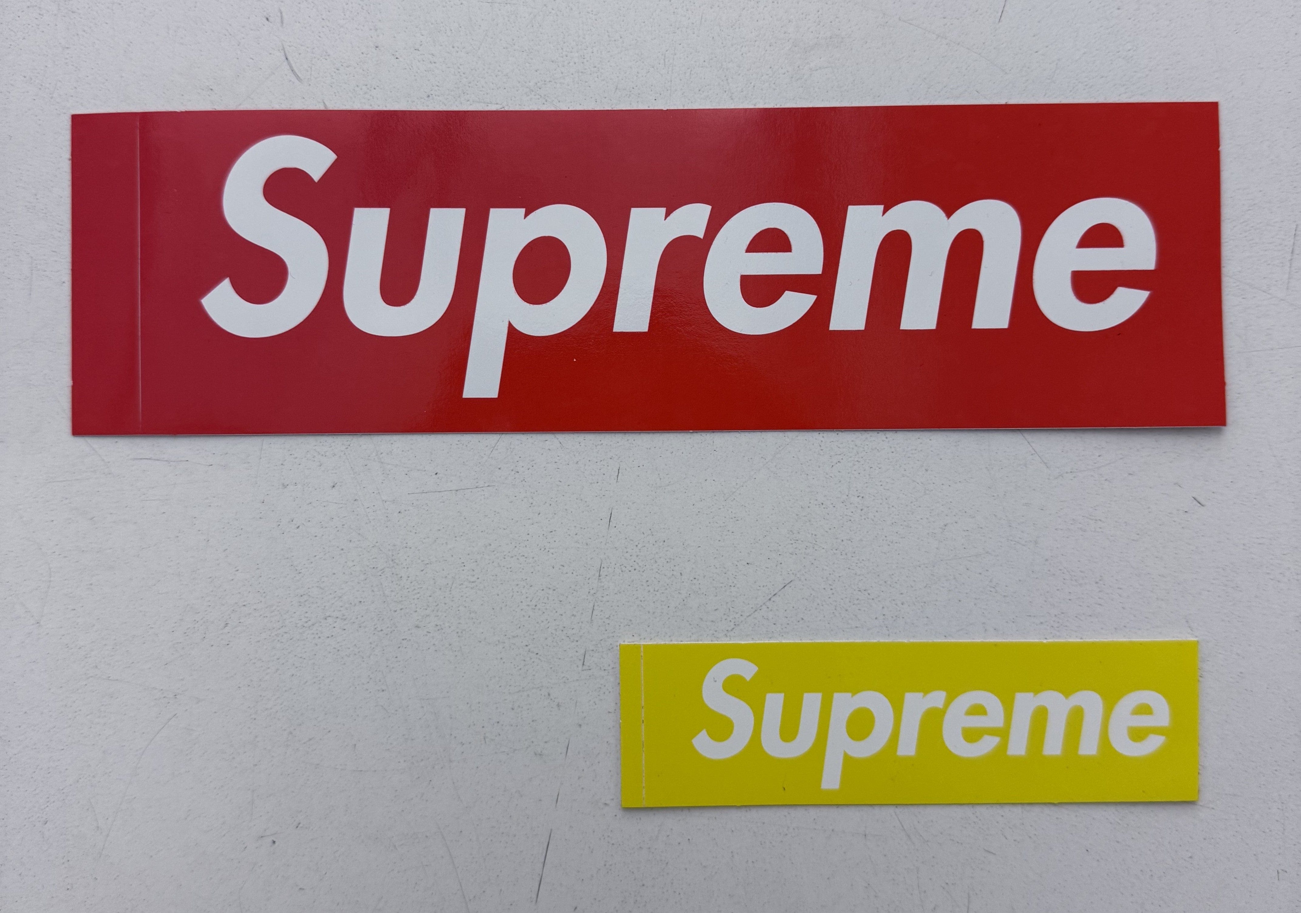 Supreme Mini Box Logo Sticker Yellow