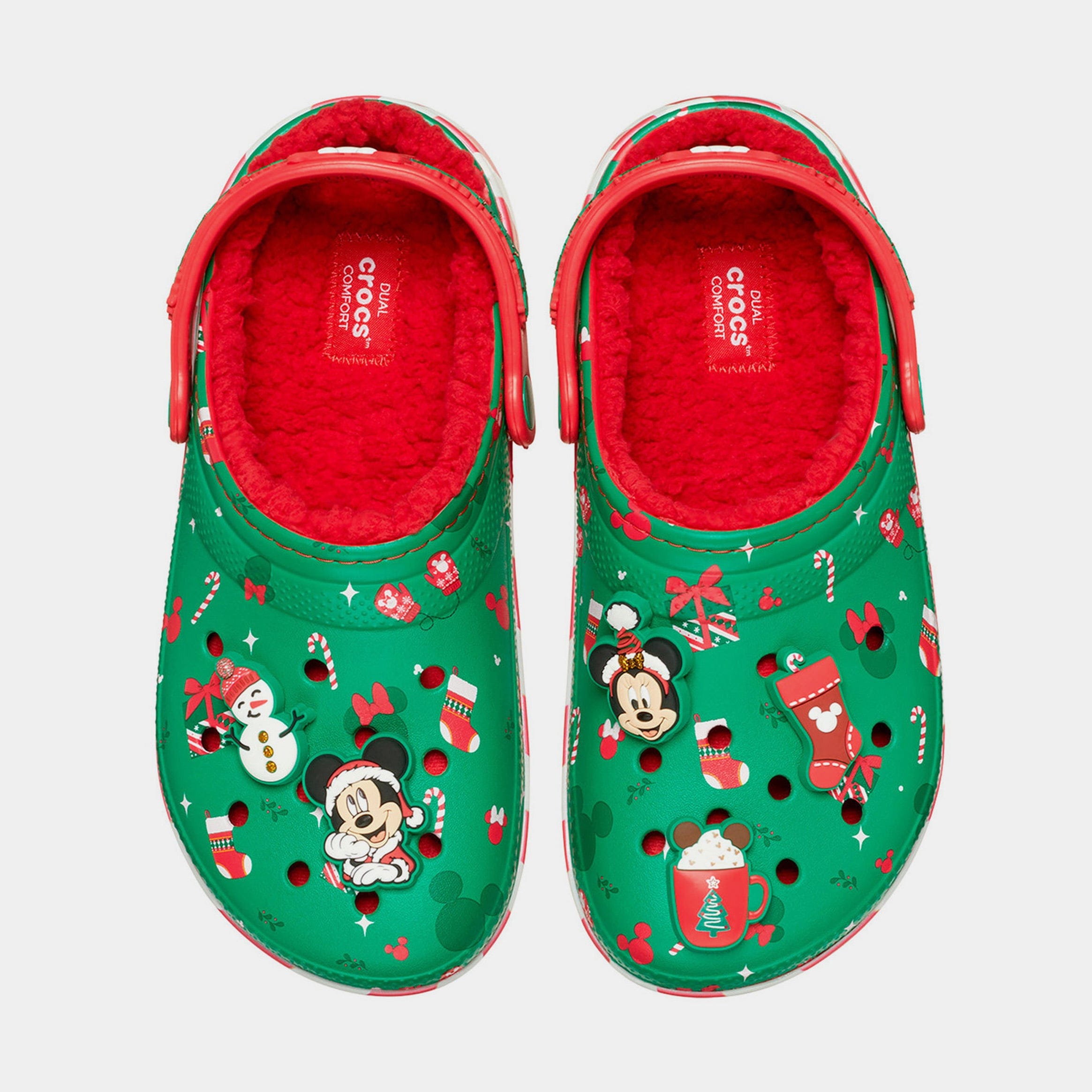 CROCS Disney Mickey Holiday Classic Clog Mens Sandals (Green/Red)
