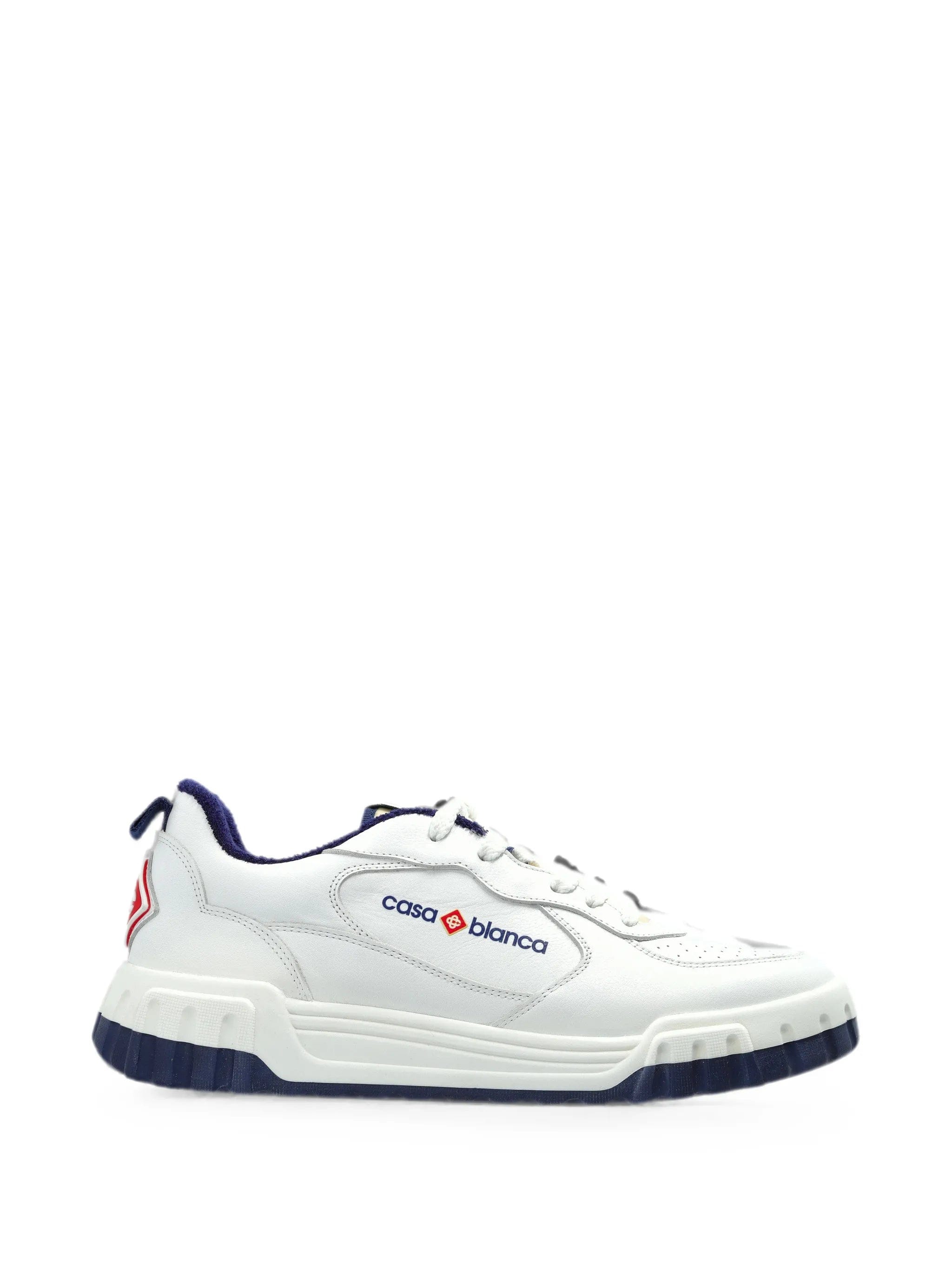 Casablanca logo - patch leather sneakers